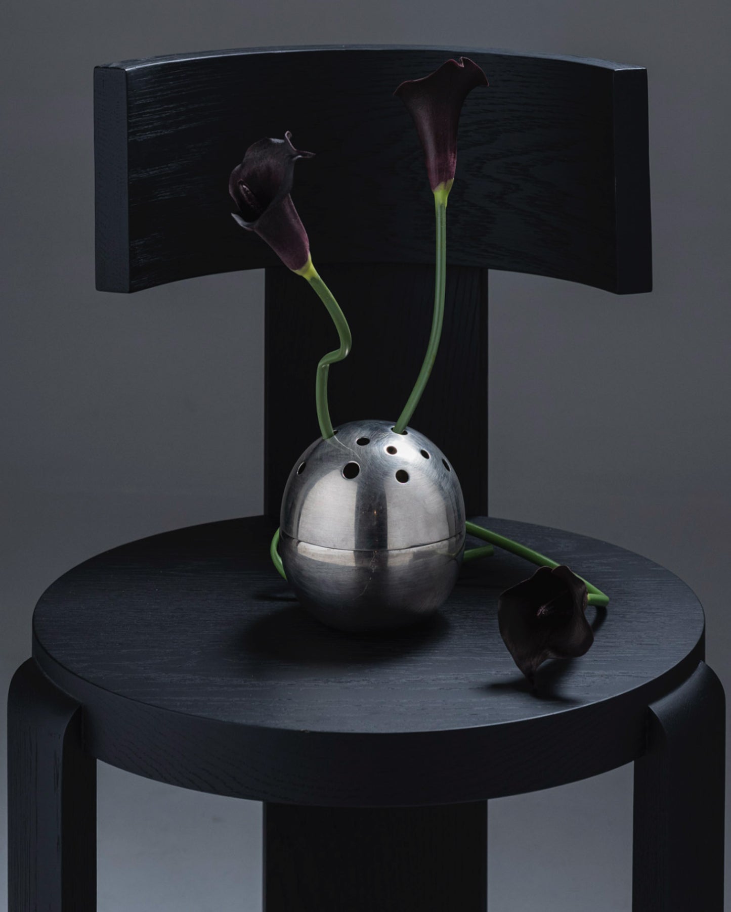 MARS FLOWER FROZEN VASE, LINO SABATTINI, CHRISTOFLE, 1950s