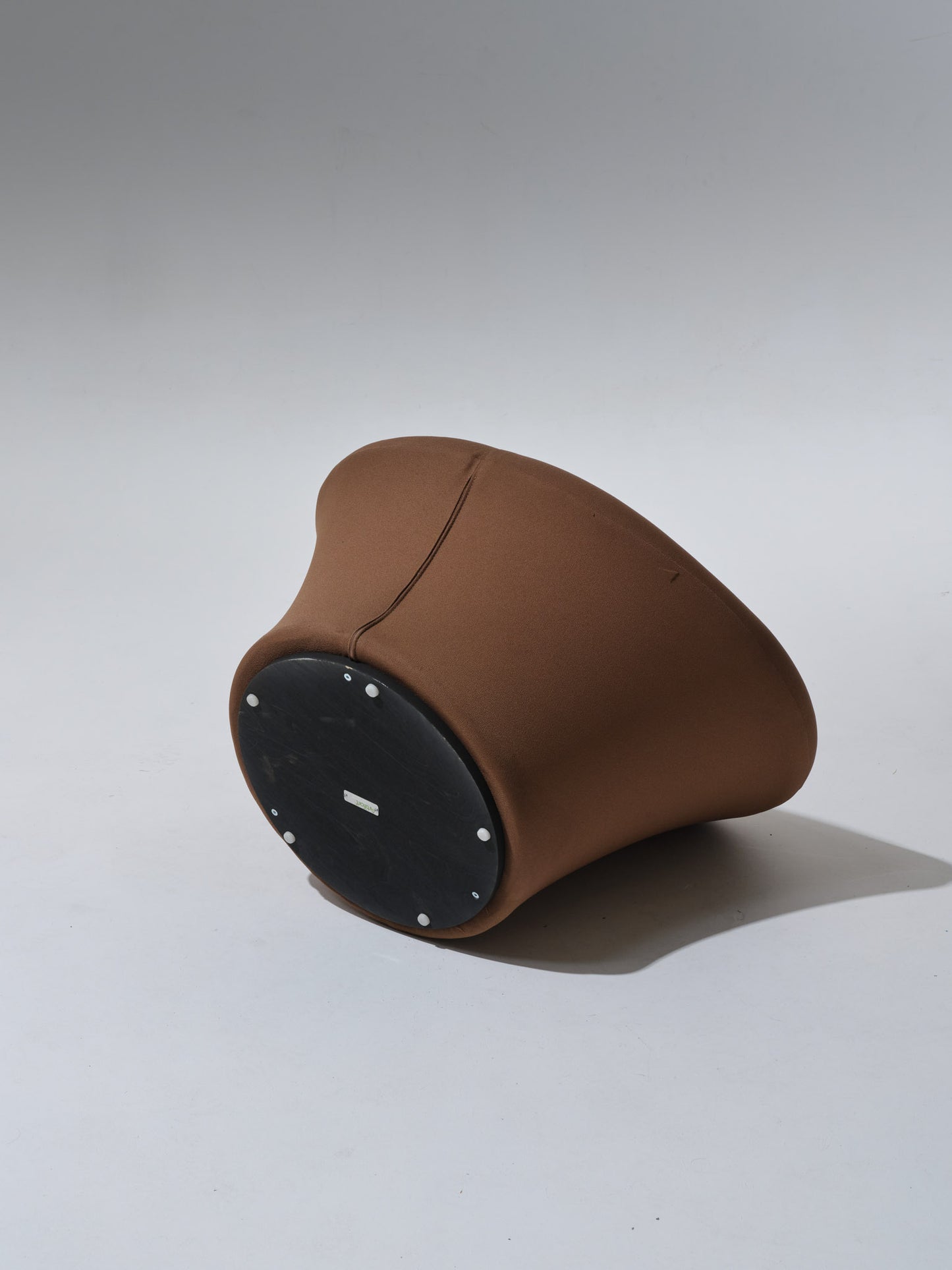 MUSHROOM BROWN ARMCHAIR, PIERRE PAULIN, 1970s.