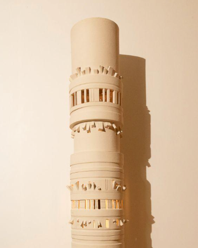 Totem Reed sculptural lamp