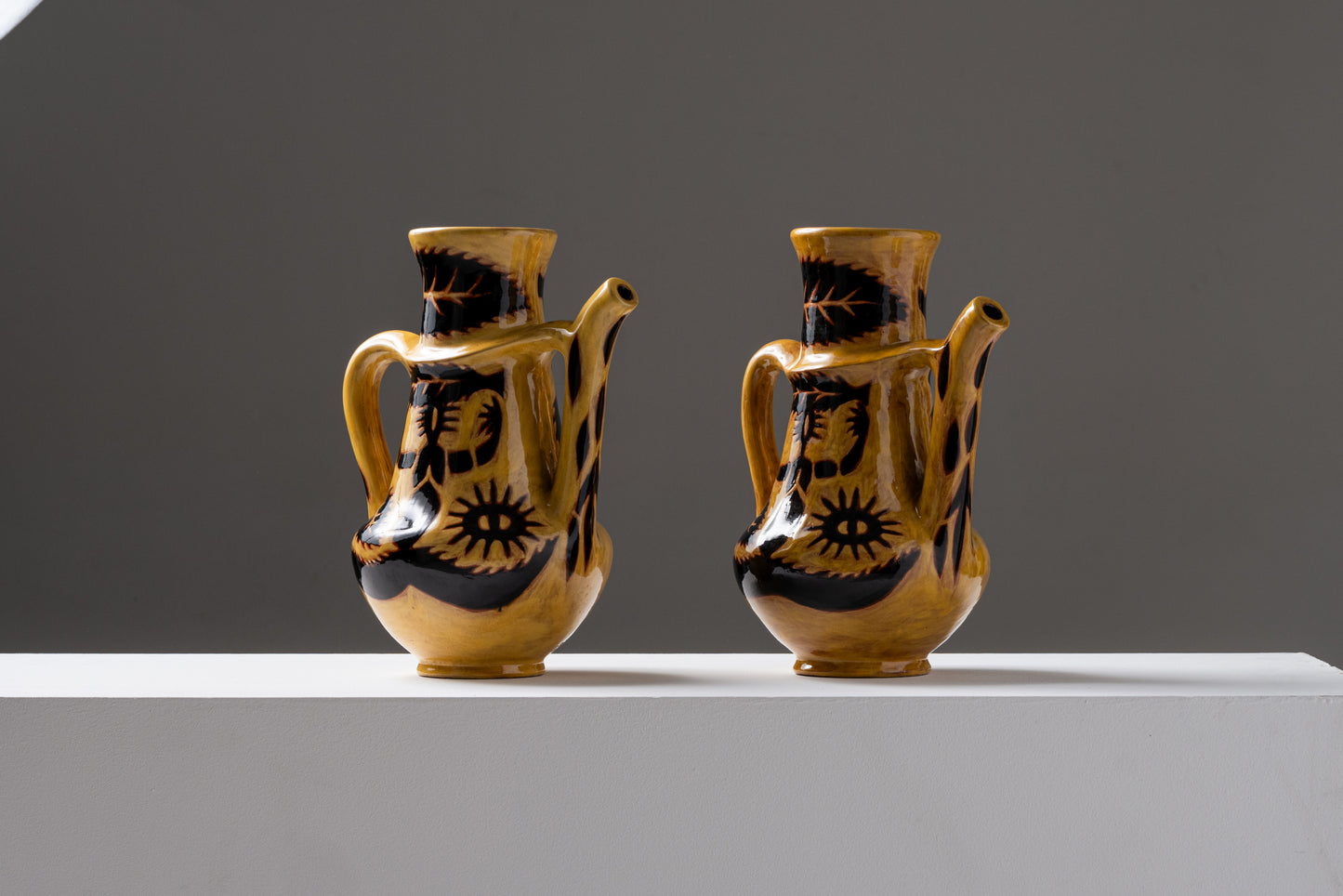 Set of ceramic pitchers, Jean Lurçat, 1960s