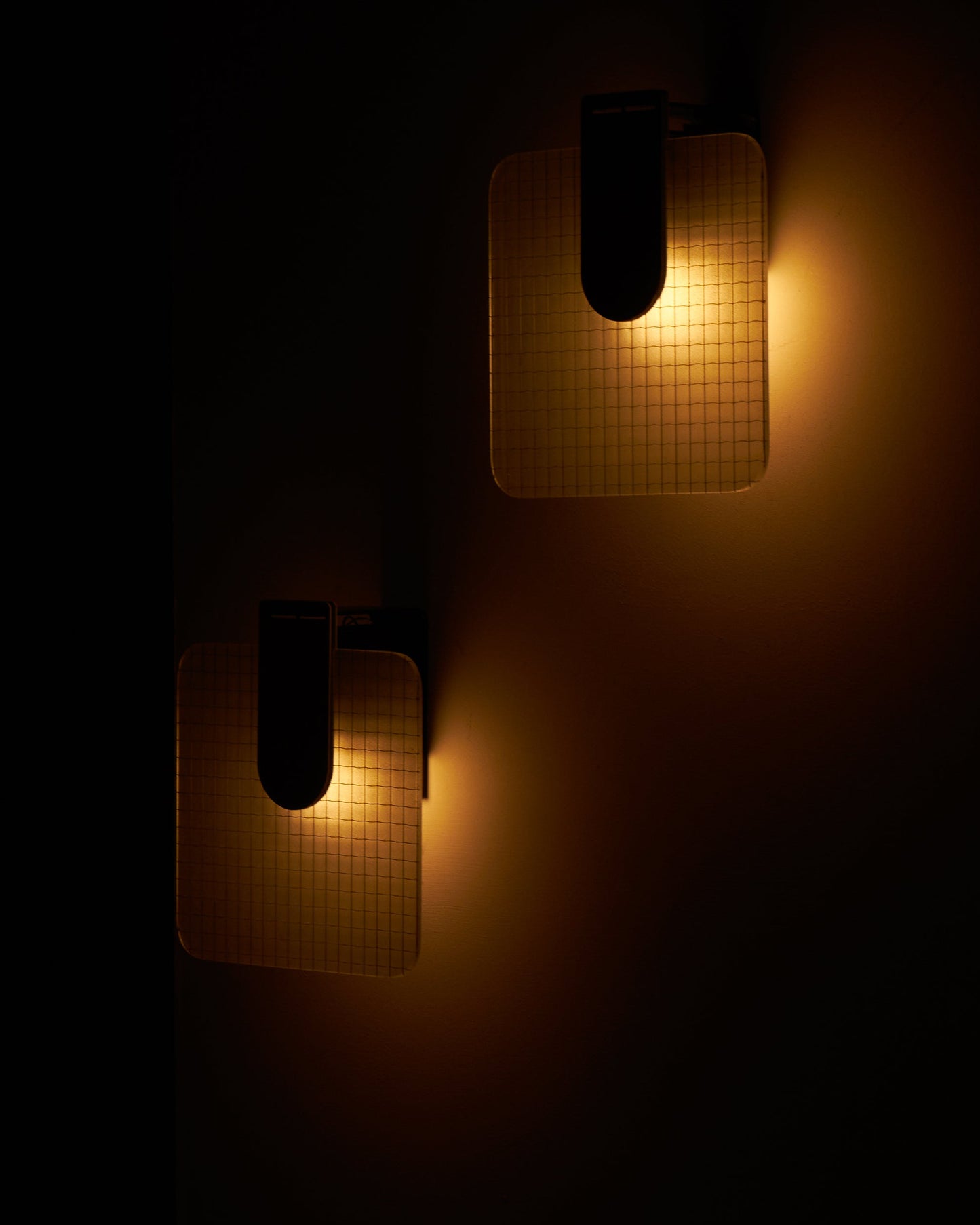 PAIRE D'APPLIQUES VERRE LUMIÈRE, JEAN PIERRE VITRAC, 1980s