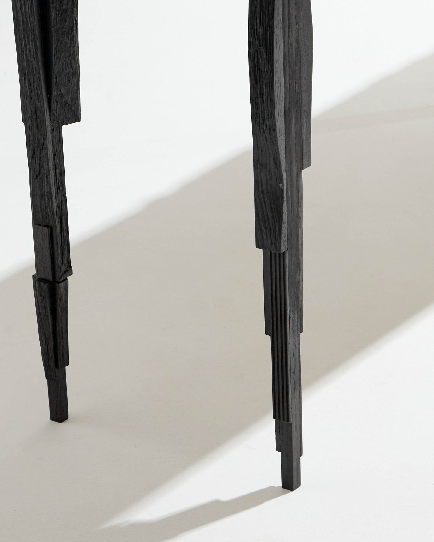 Black wood console