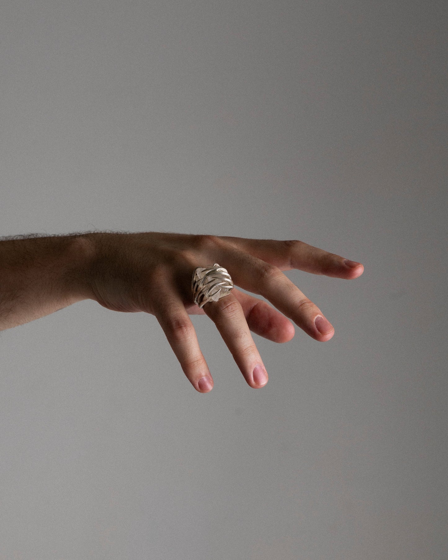 BAGUE CRISTAUX ENTRELACÉS EN ARGENT 950