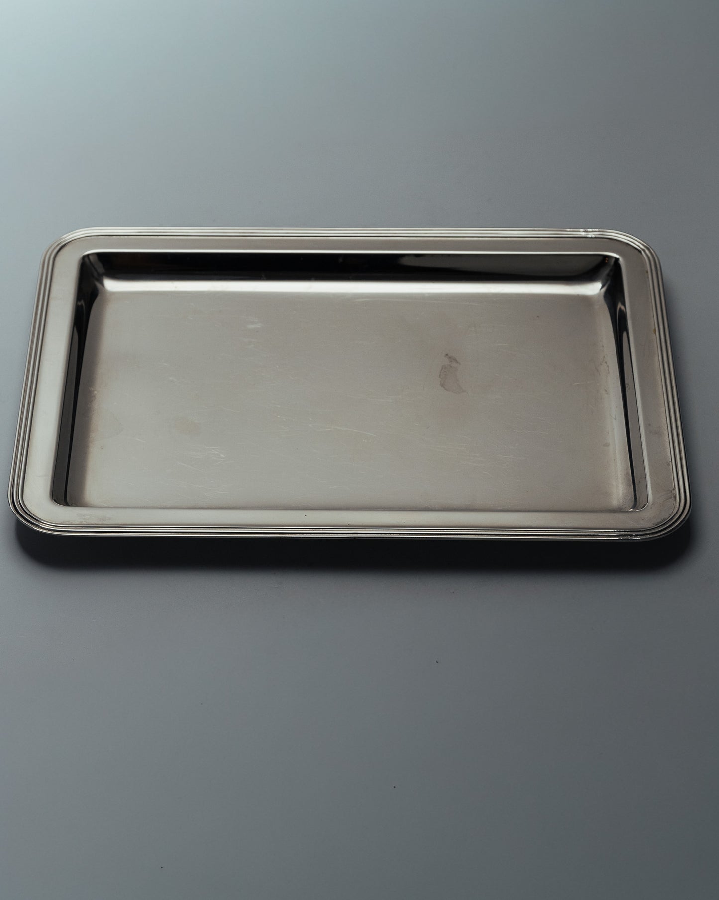SILVER-PLATED METAL TRAY, 1950s