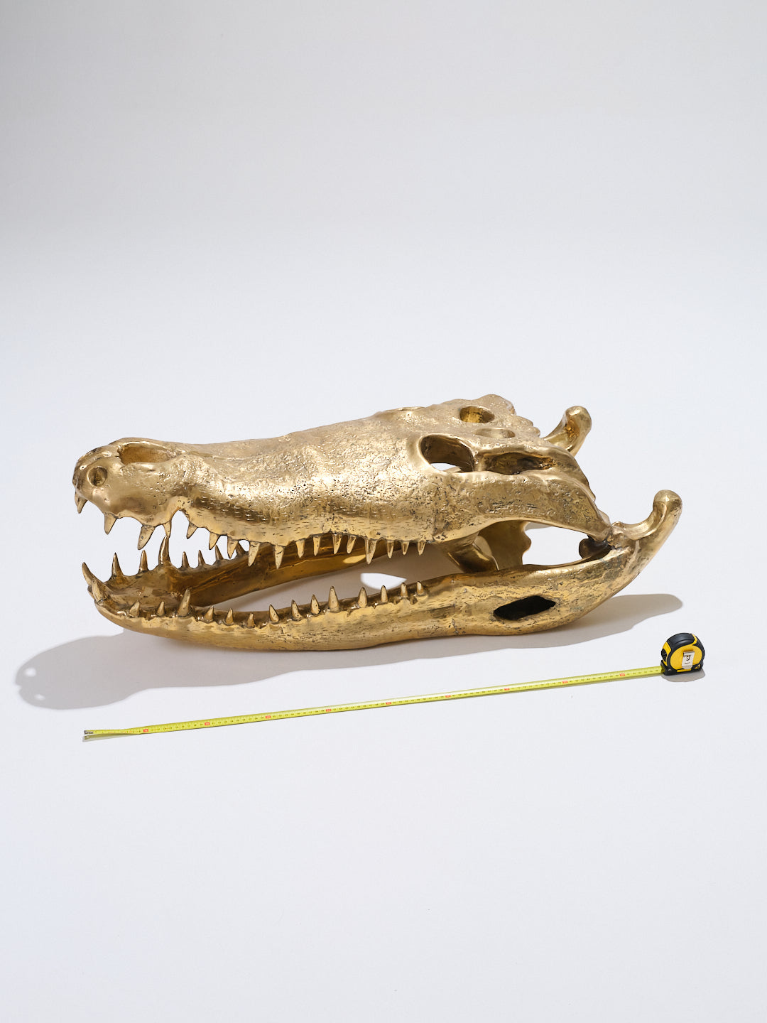 LARGE BRASS CROCODILE HEAD, 1980s