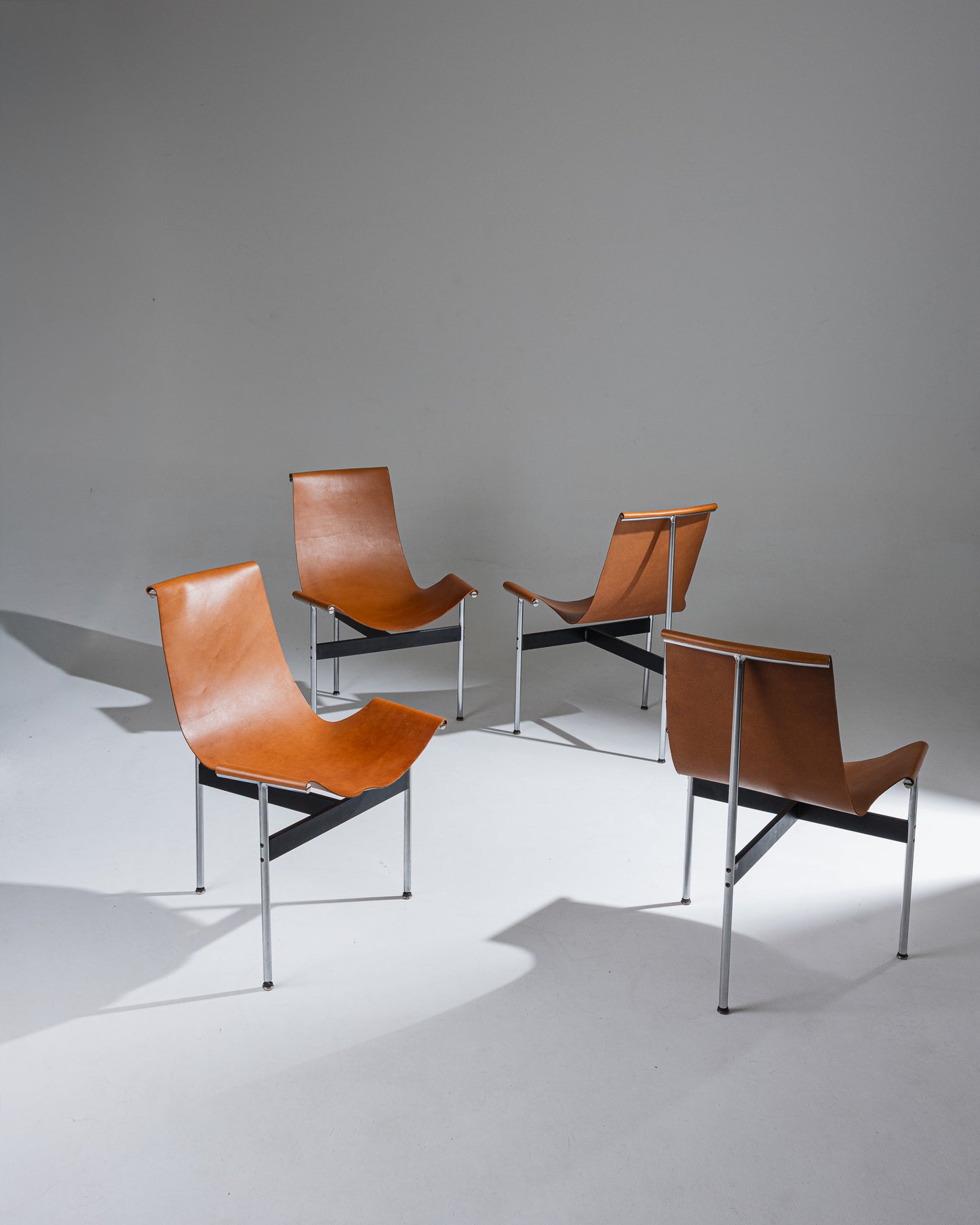 3LC CHAIR IN LEATHER AND METAL, LITTELL & KATAVOLOS, 1960s