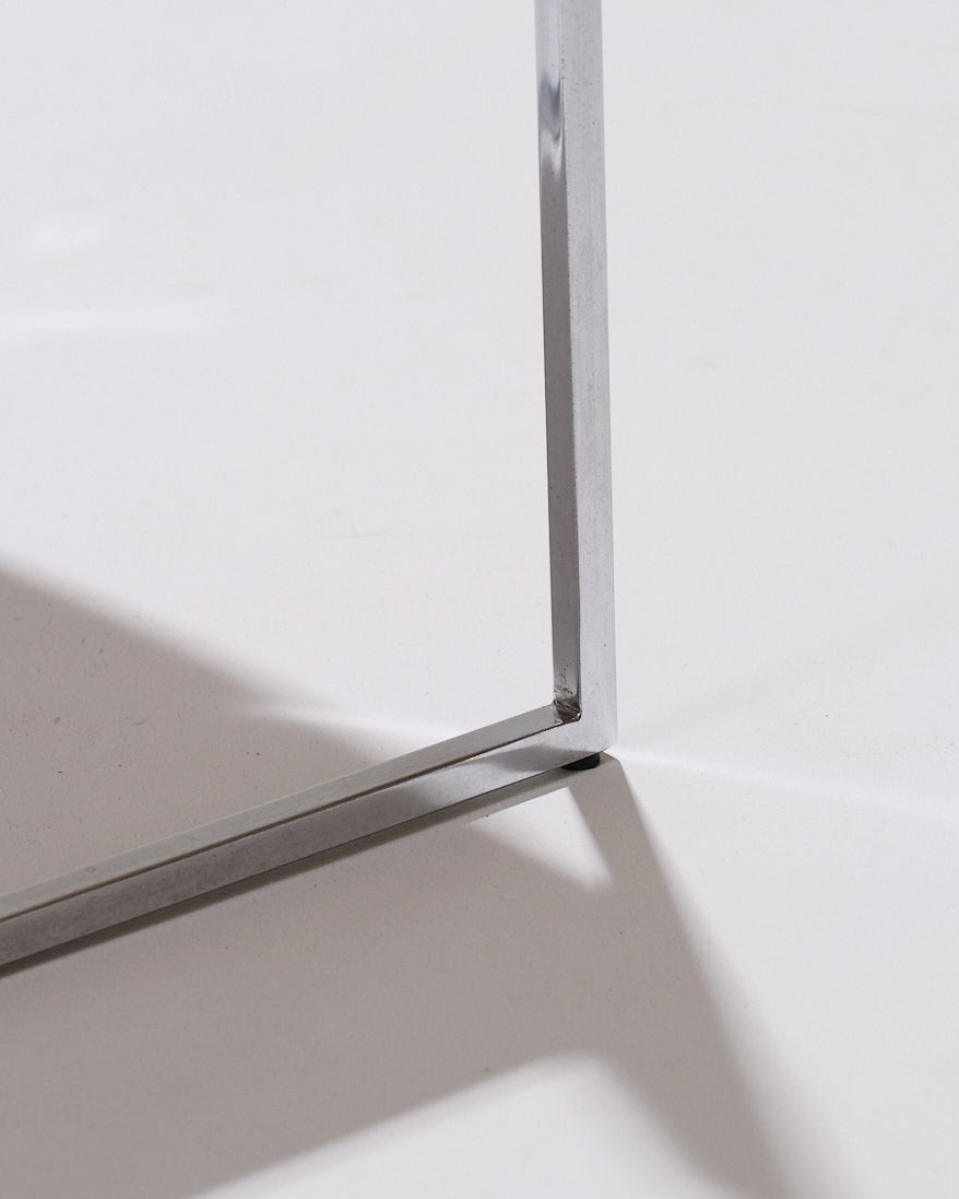 PAIR OF METAL AND TEXTURED FABRIC CHAIRS, 1970S