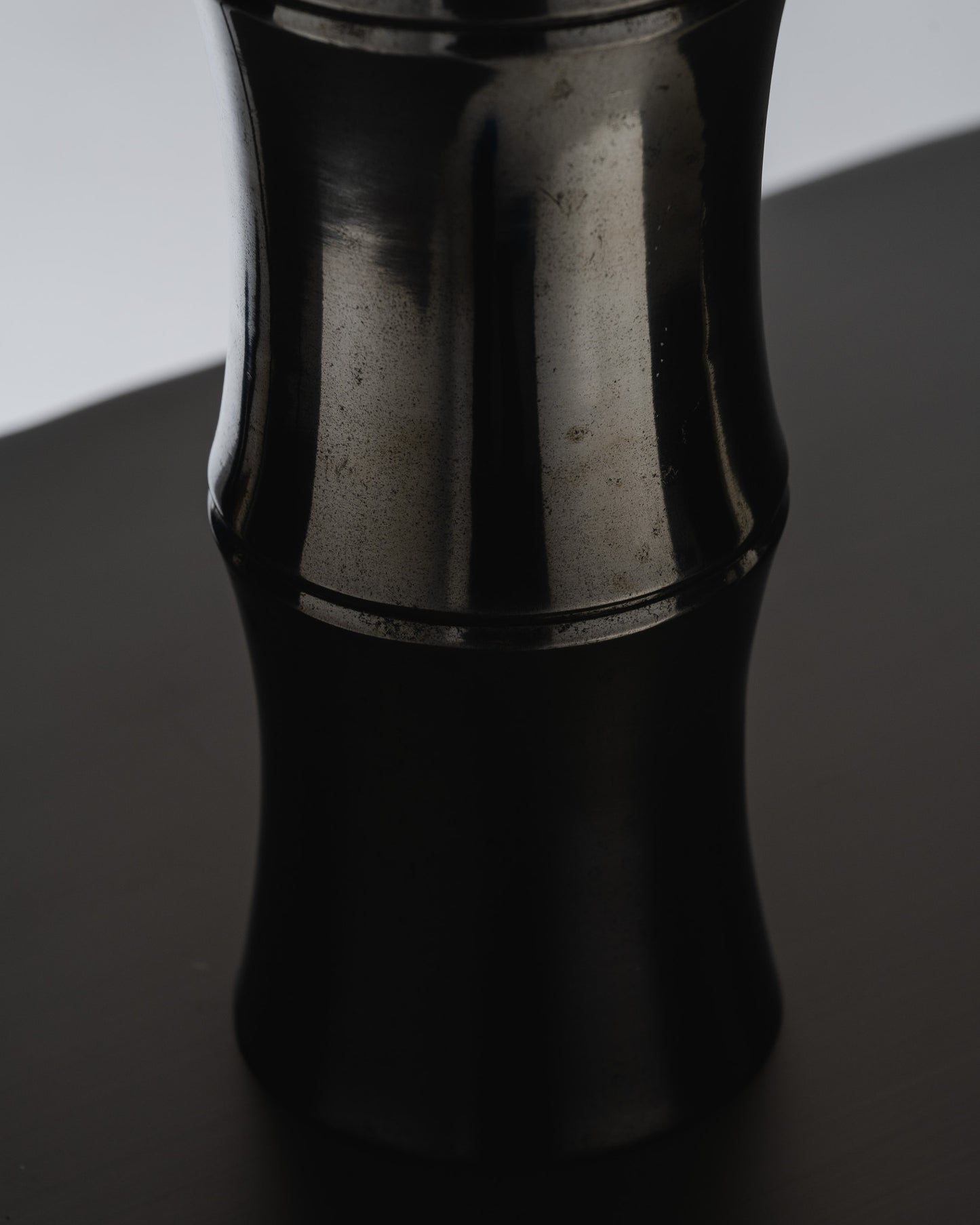 LARGE METAL BAMBOO VASE, 1970s