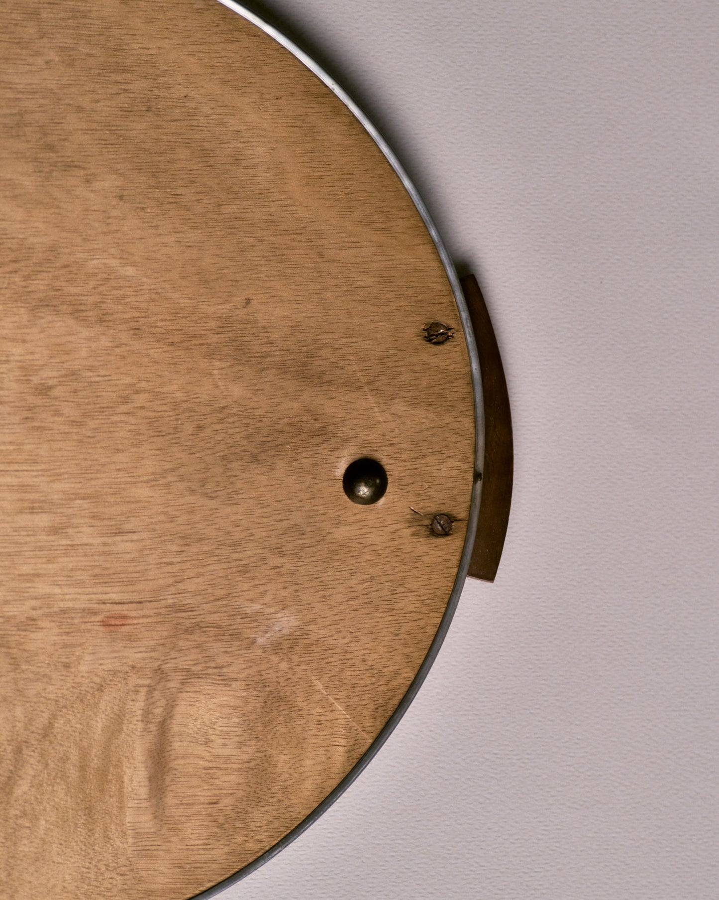 METAL AND WOOD TRAY, 1930s