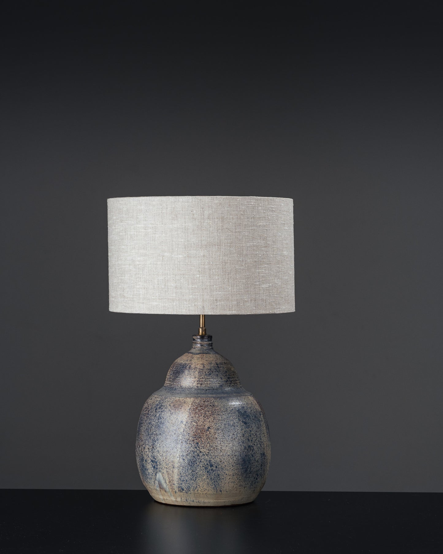 ENAMELLED CERAMIC LAMP, FERRIÈRE, 1960s