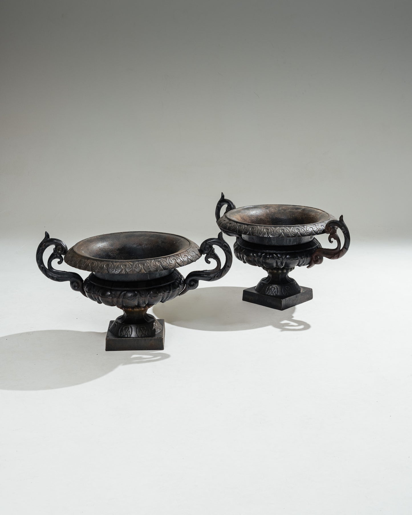 METAL PLANTER WITH HANDLES, 1910s
