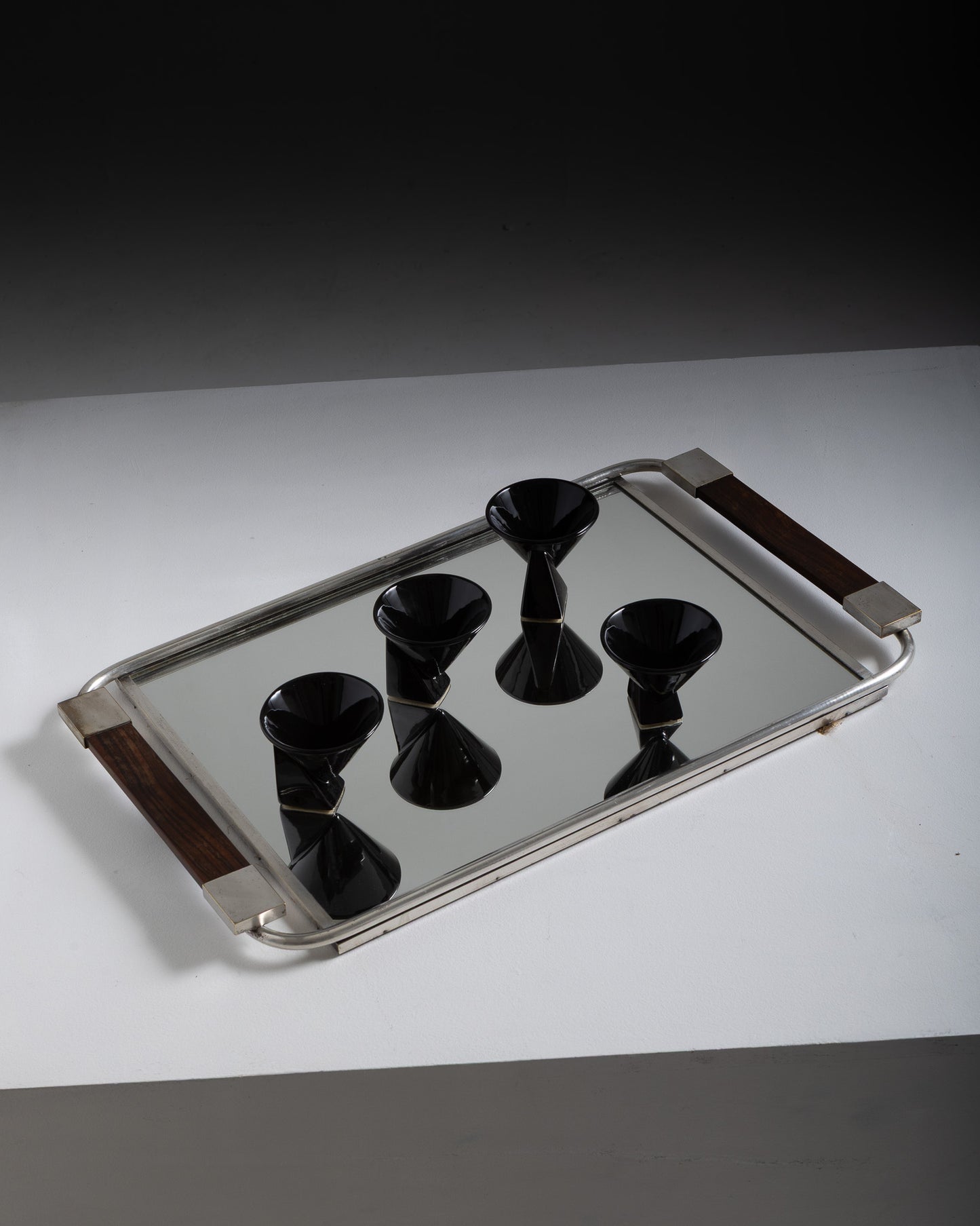 SET DE 4 TASSES, PIERRE CASENOVE, 1980s