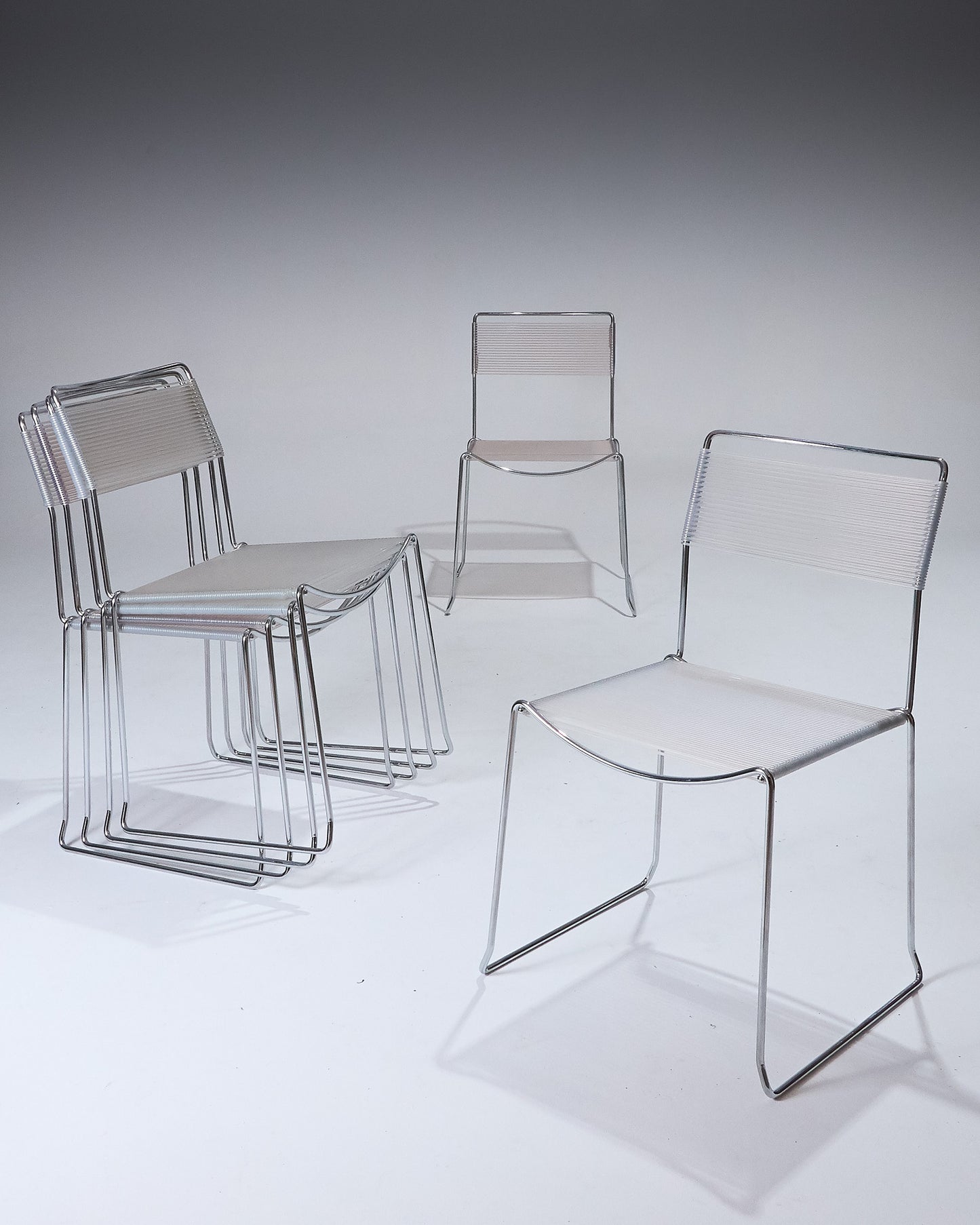 SET OF 4 'SPAGHETTI' CHAIRS, 1970s
