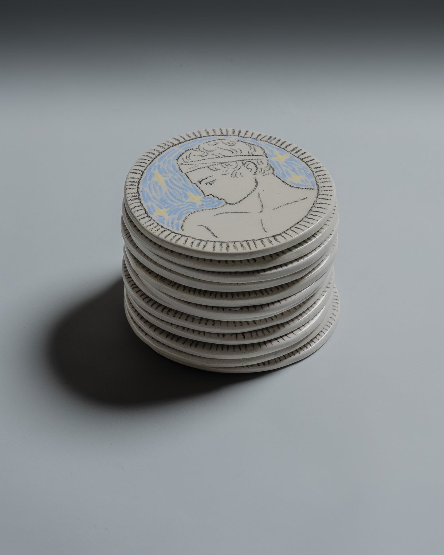 HANDCRAFTED CERAMIC COASTERS, ELDAROV.T