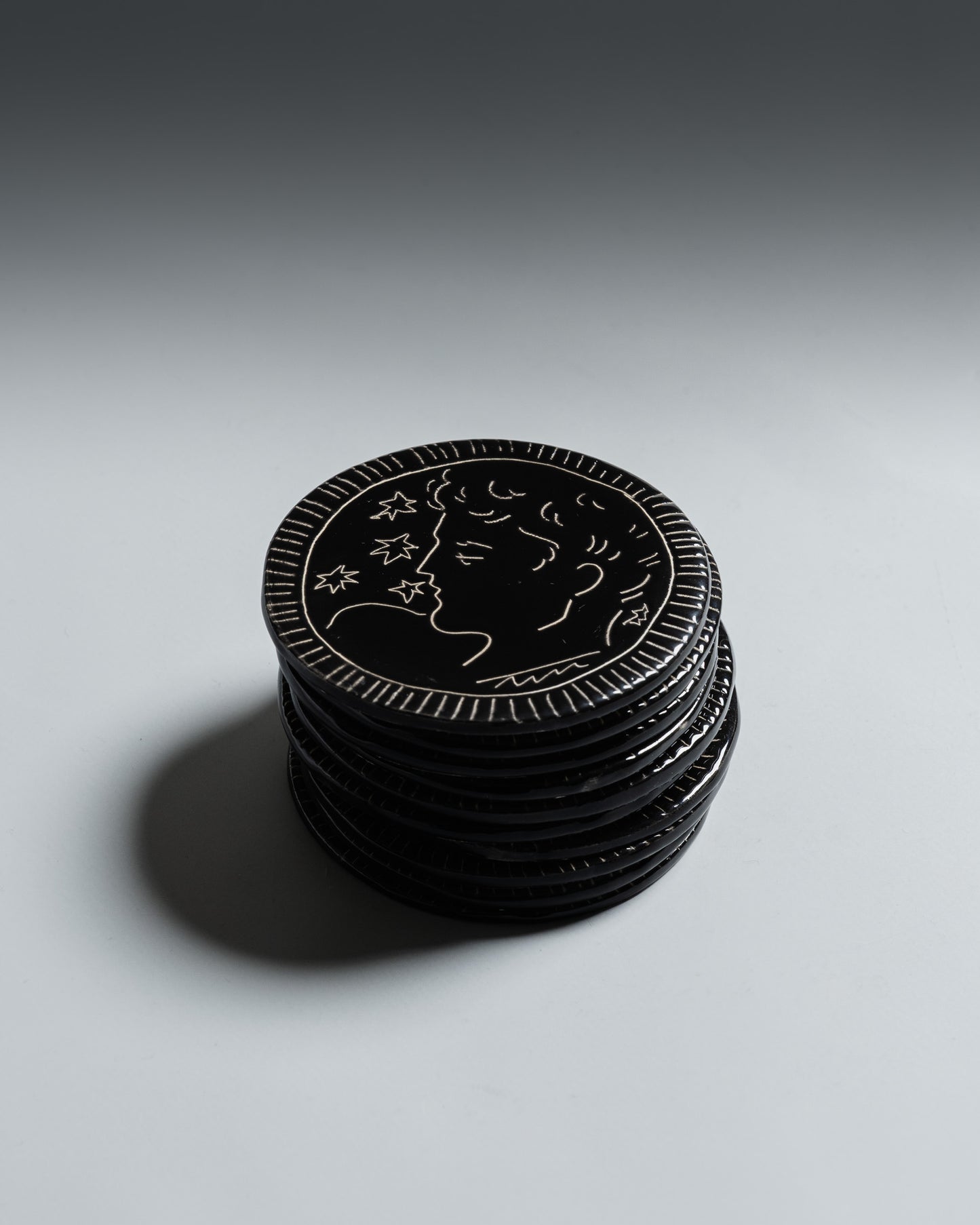 HANDCRAFTED CERAMIC COASTERS, ELDAROV.T