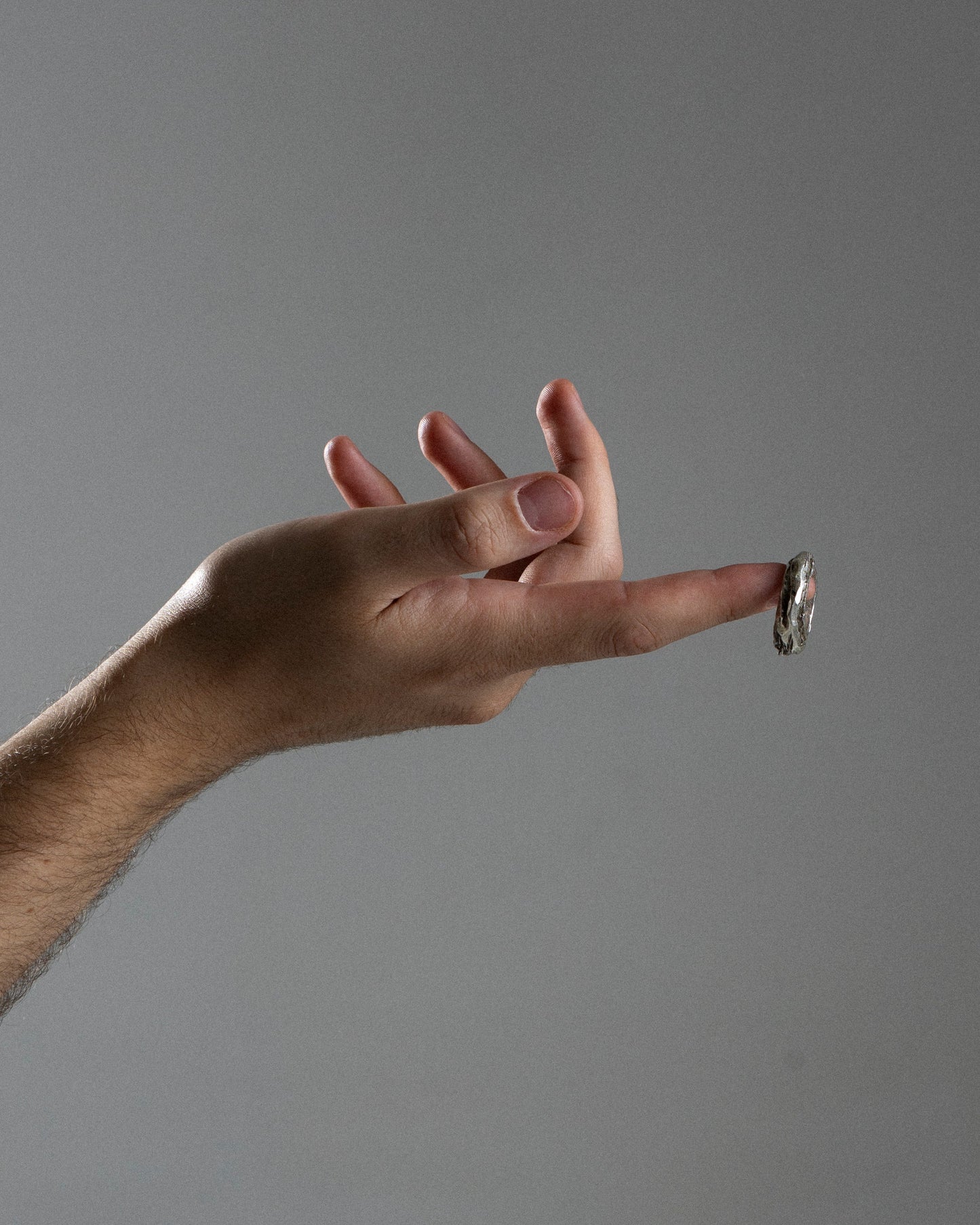 BAGUE SILEX EN ARGENT 950