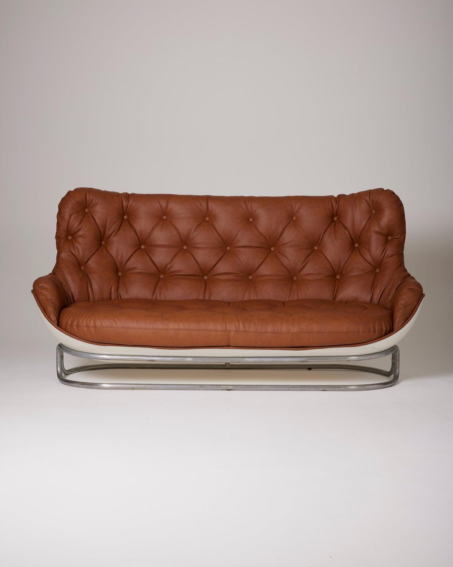 Karate leather sofa Michel Cadestin, 1970s