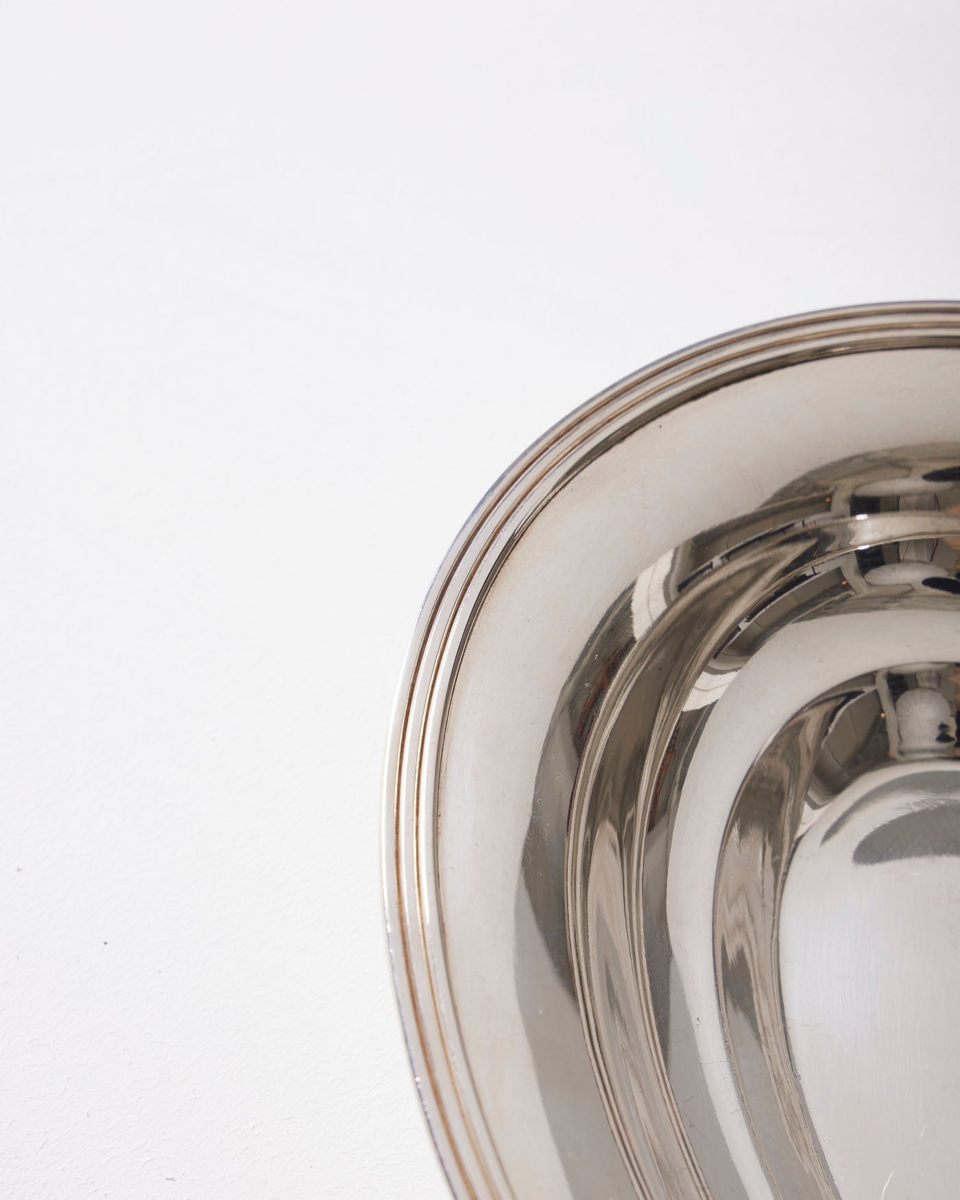 Silver metal oval dish