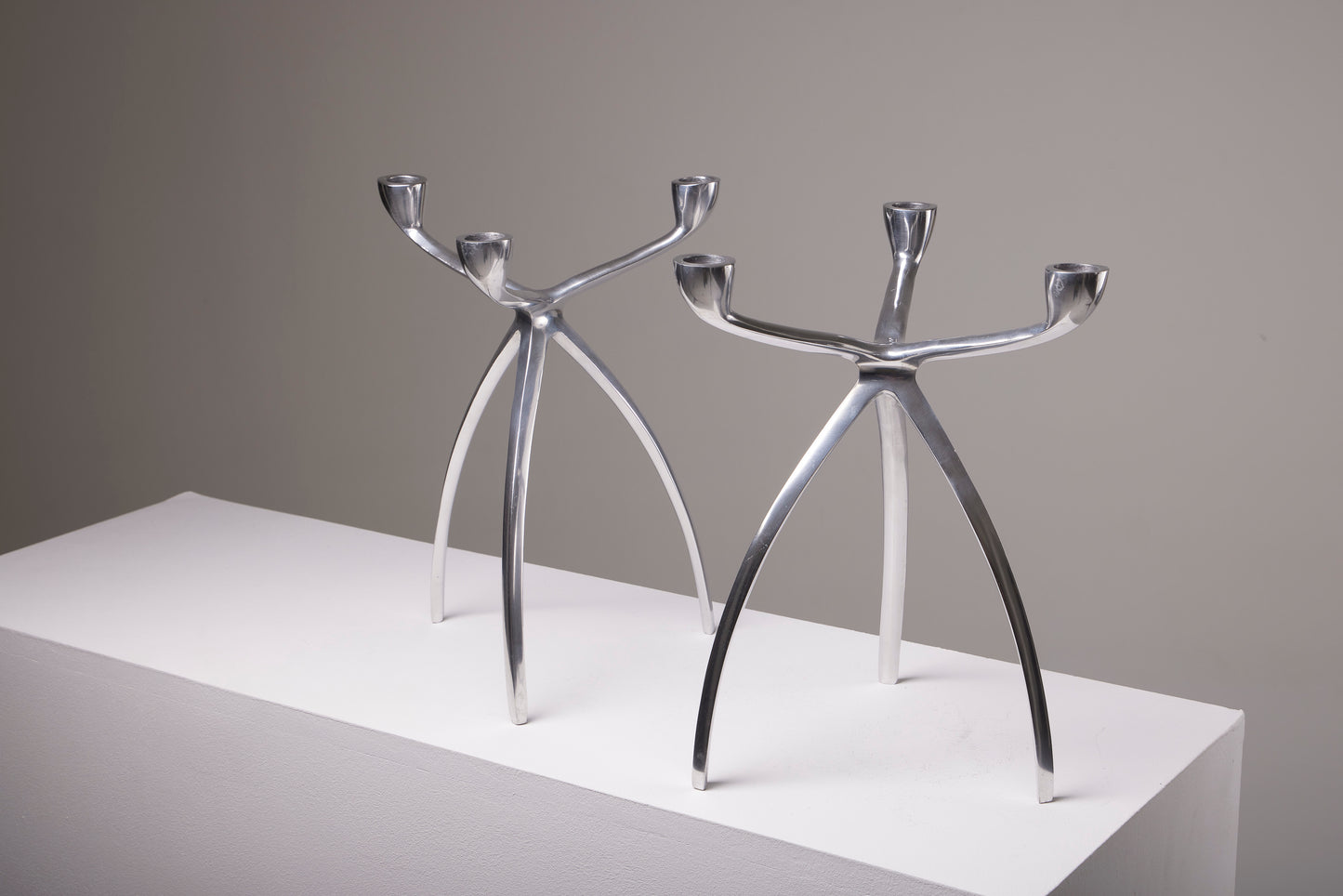 Aluminum candle holder, 1970s