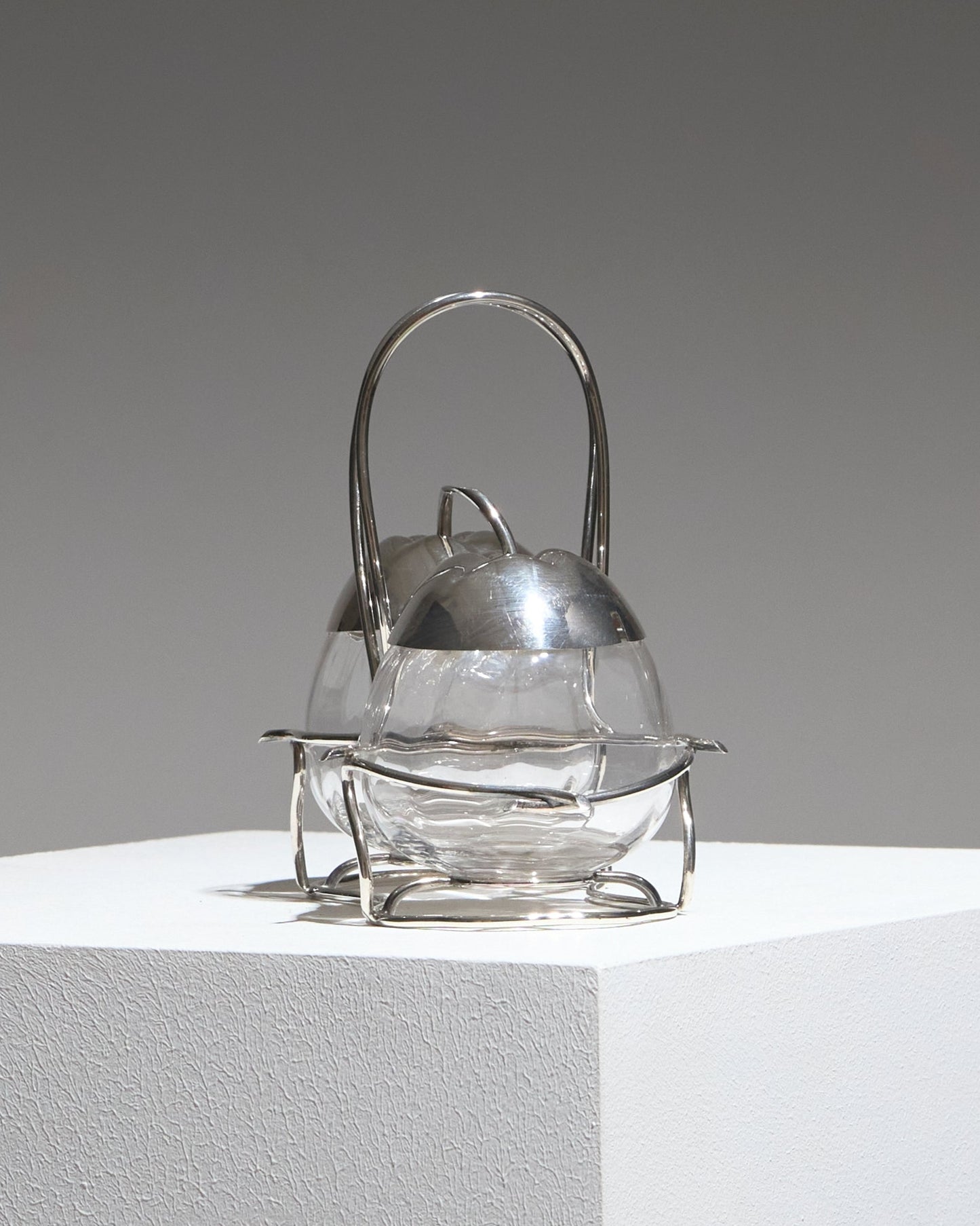 Glass and metal jam container, 1970s