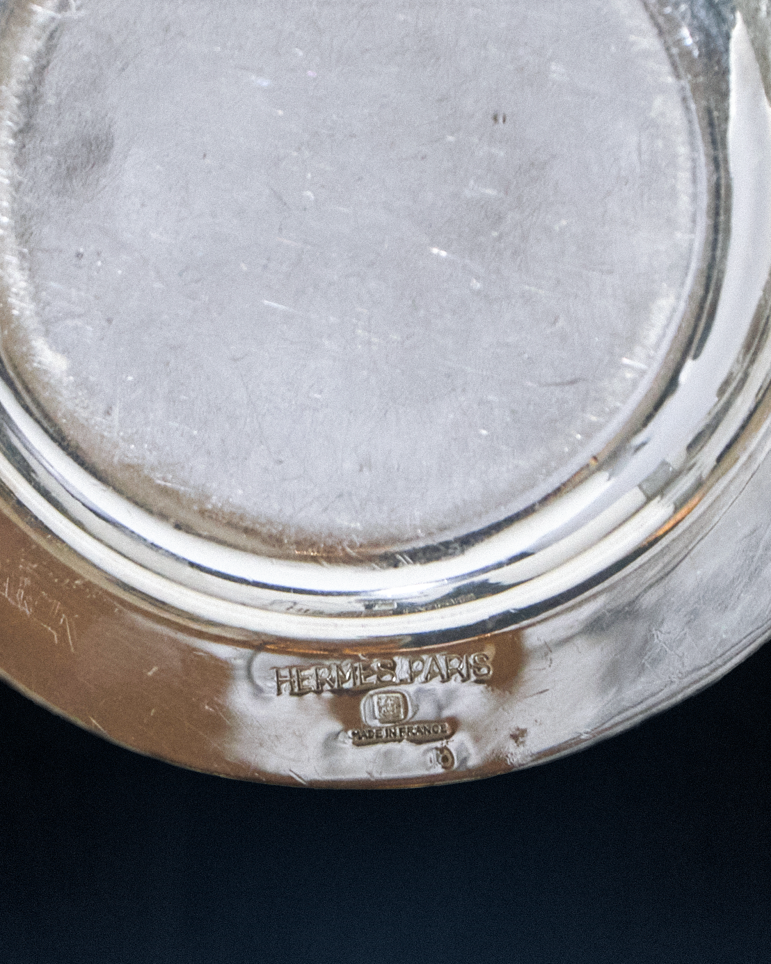 METAL ASHTRAY, HERMÈS PARIS, 1970s