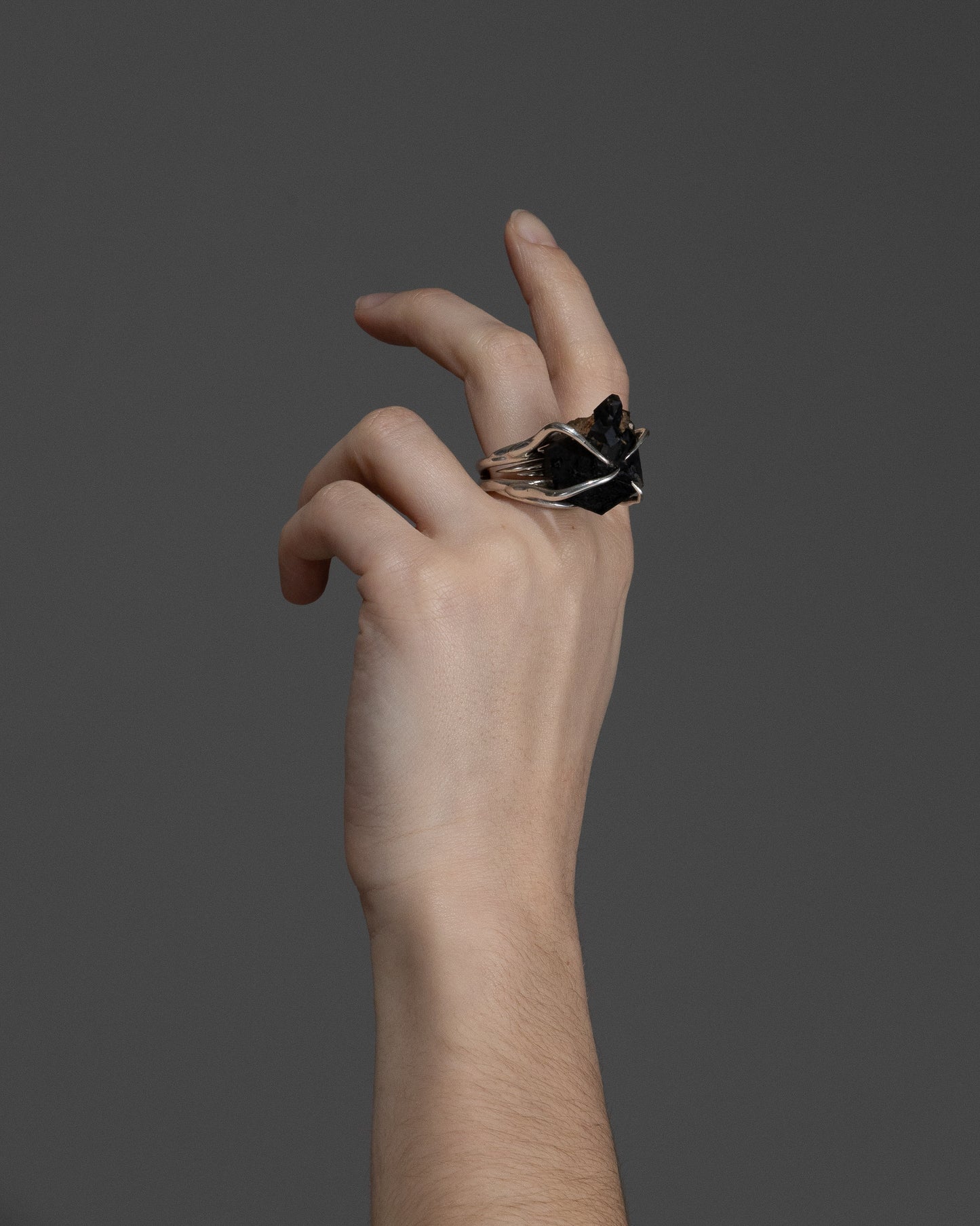 BAGUE EN ARGENT 950 ET TOURMALINE