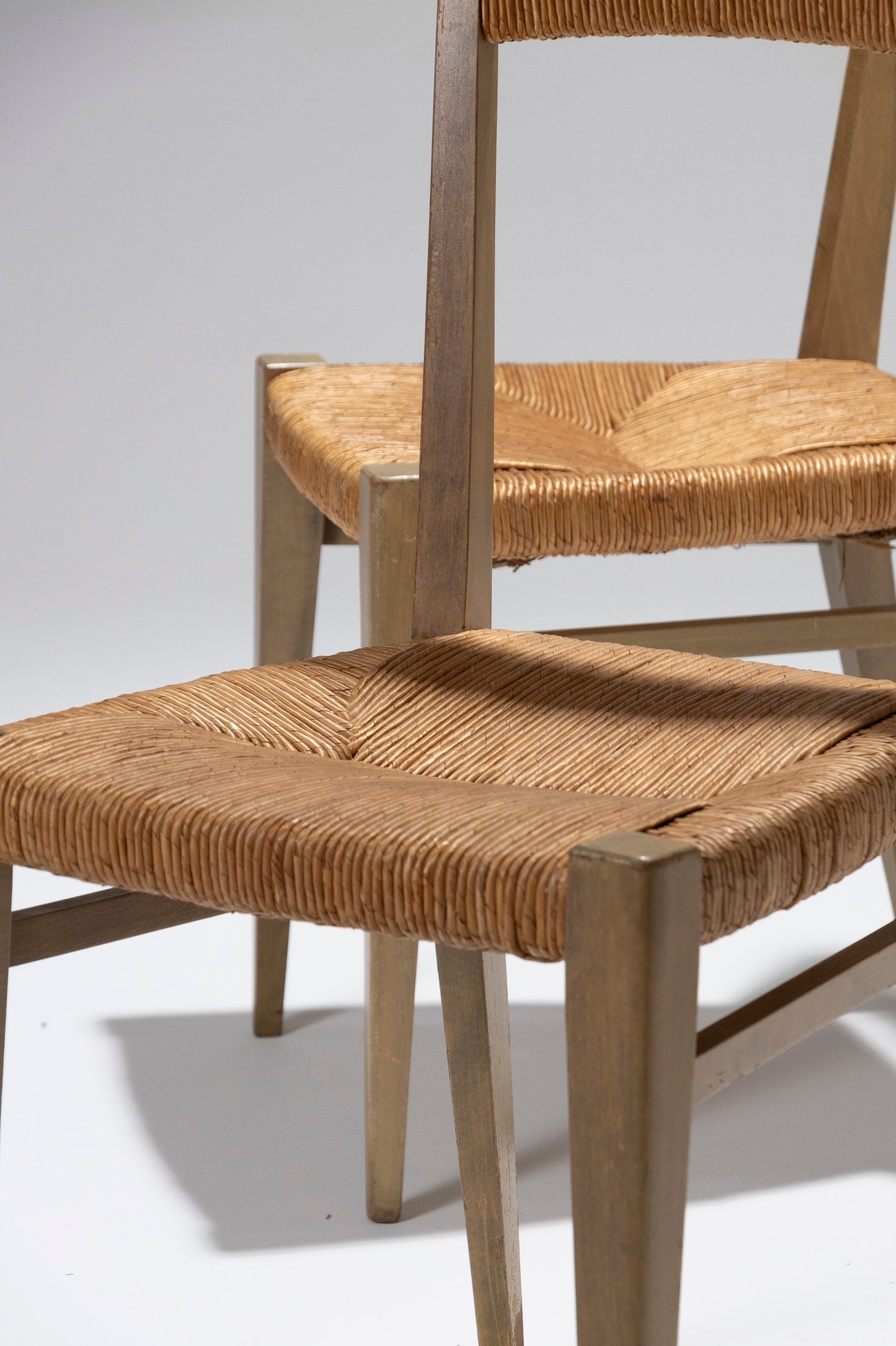 Straw chair, Geneviève Pons, 1950s