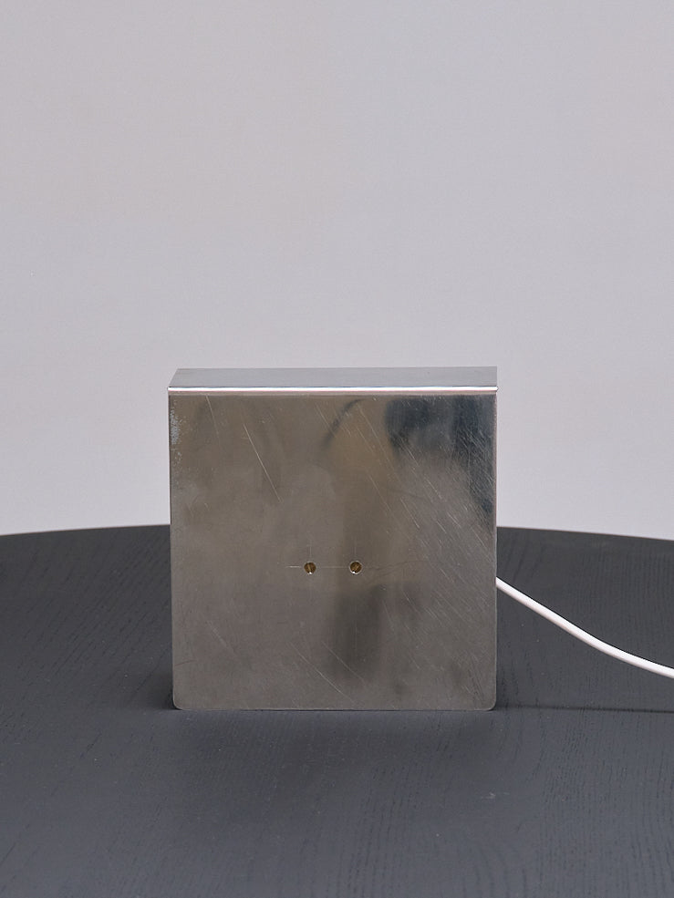 CHROME-PLATED METAL MIRROR LAMP, 1970s