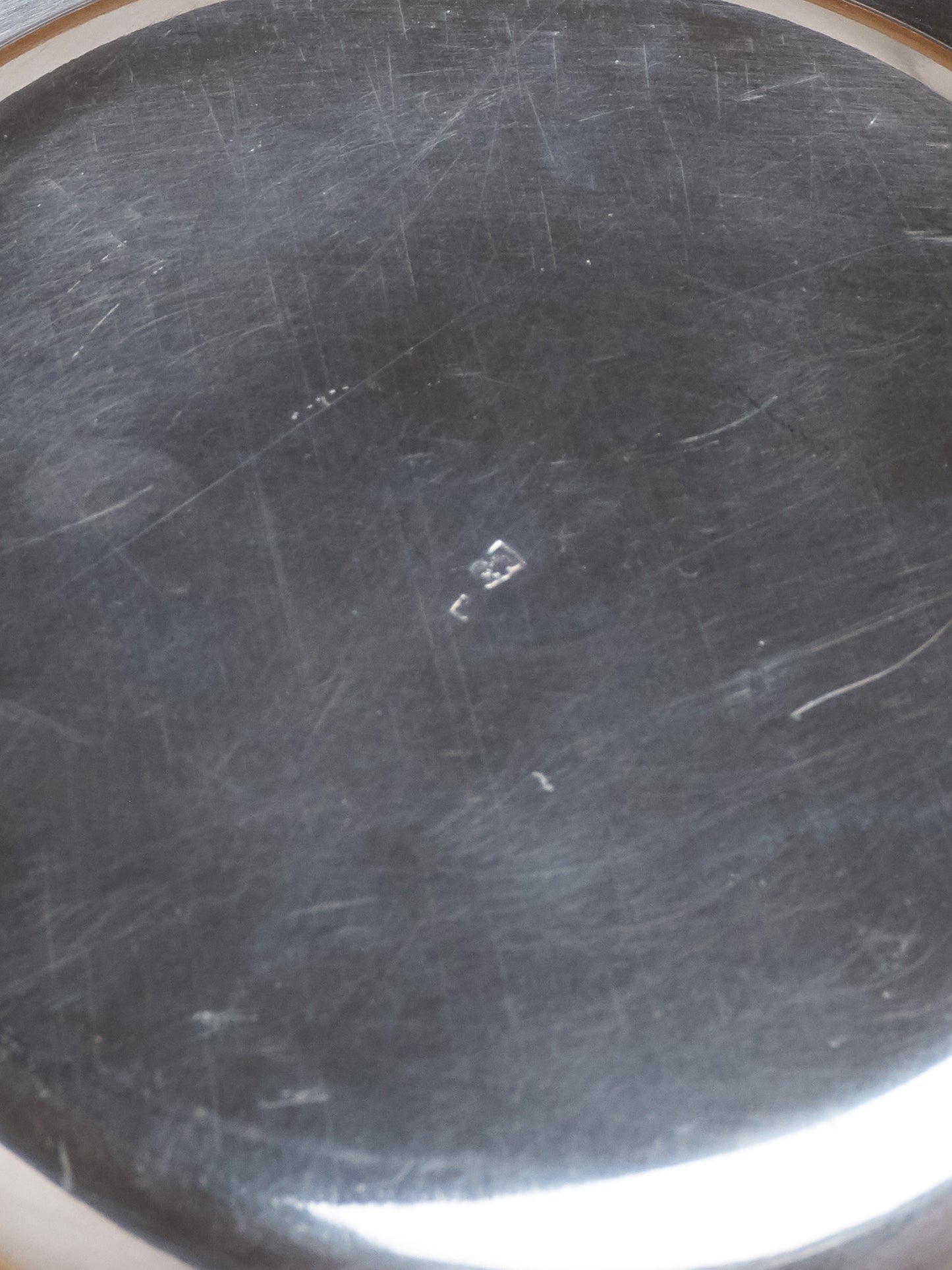 SILVER-PLATED METAL PET FOOD PLATE FOR SMALL DOGS/CATS, JOUSSE LANGLOIS, 1970S