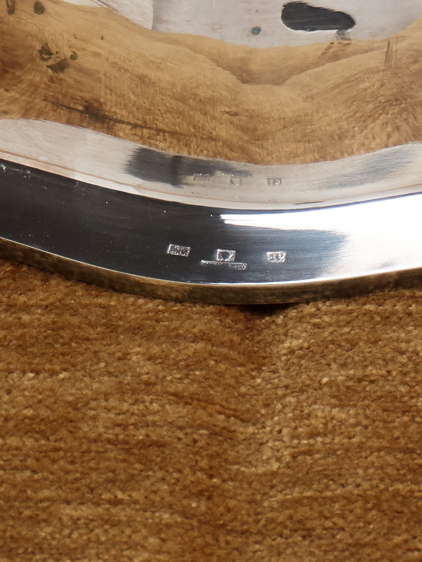 SILVER-PLATED METAL DOG BOWL, 1950s