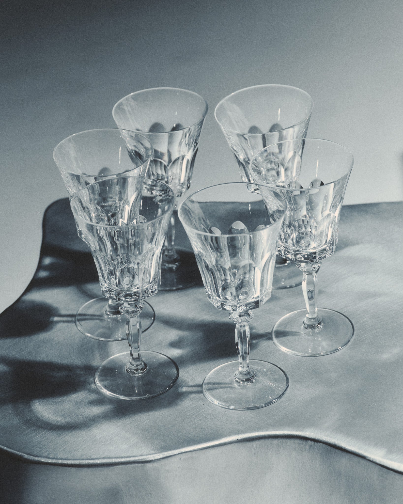 SET OF 6 CRYSTAL WATER GLASSES, SAINT LOUIS, 1950s – Galerie Paradis