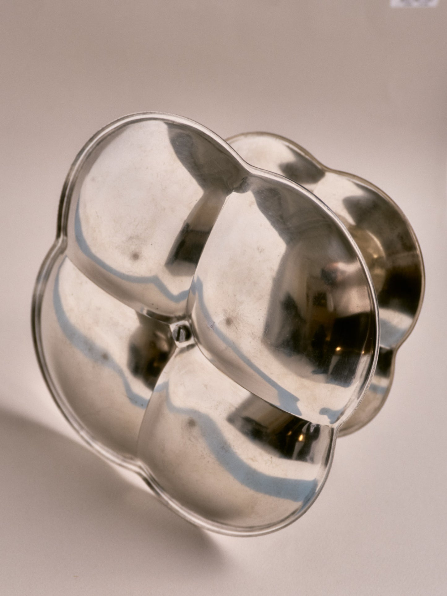 Silver-plated metal display stand, 1960s