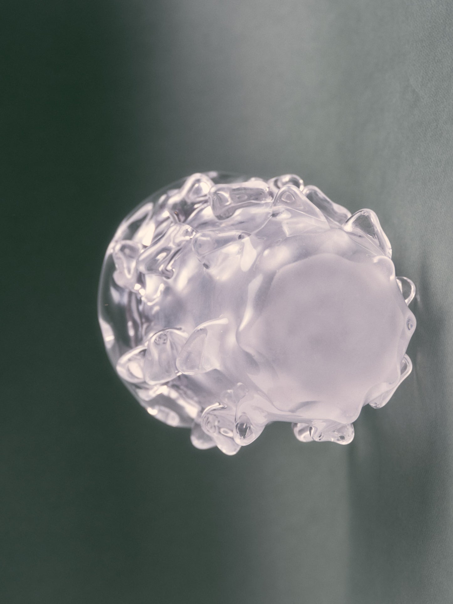 Molded crystal vase, Schneider, 1950s