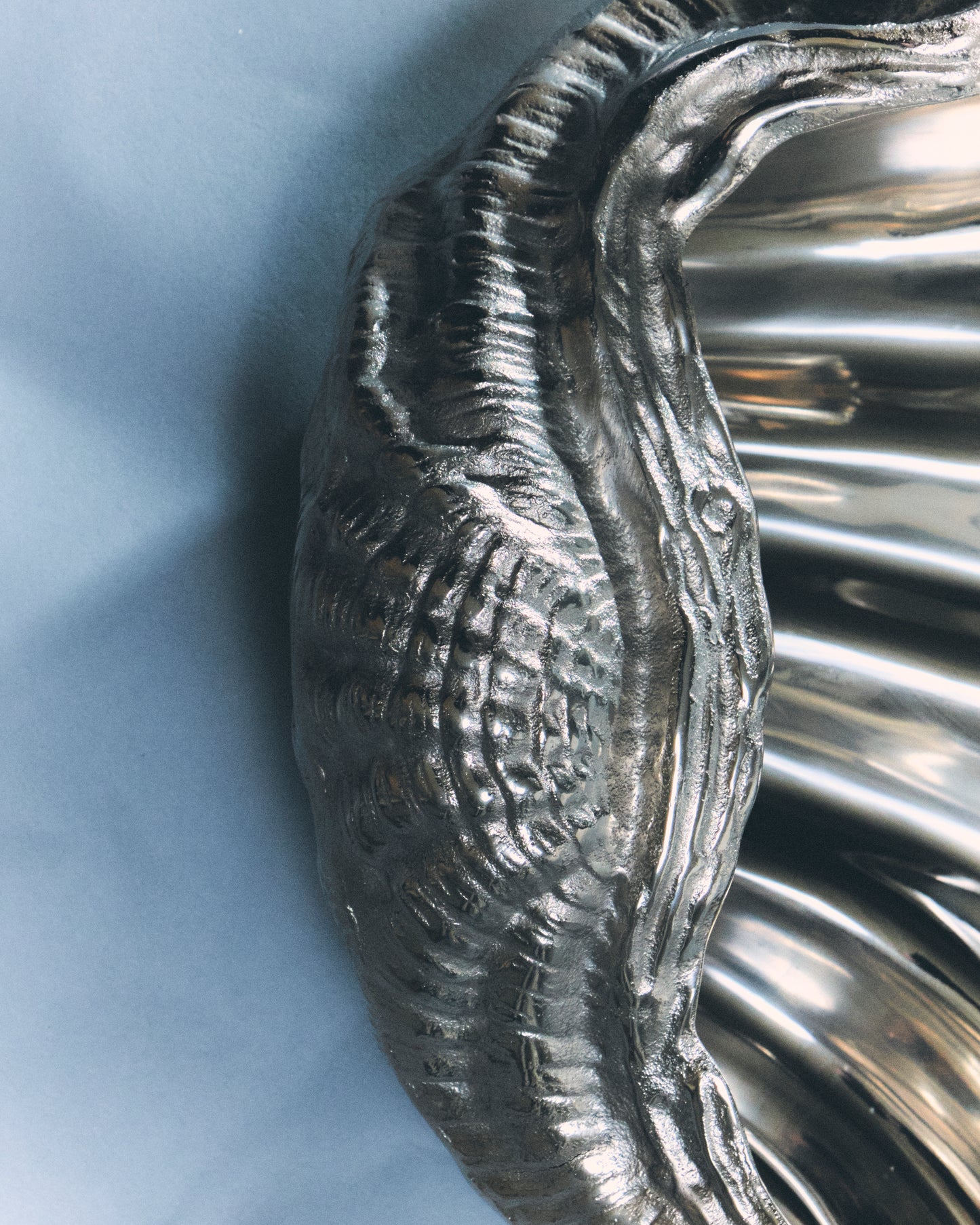 LARGE METAL SHELL BOWL