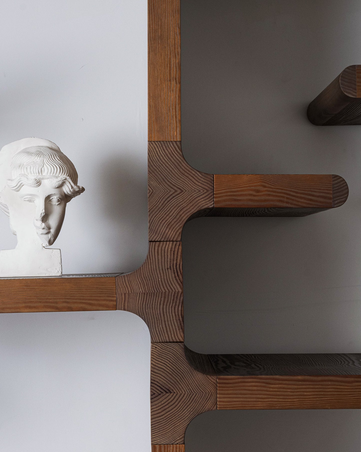 Pen bookshelf in gray oak, Christophe Delcourt, 2000s