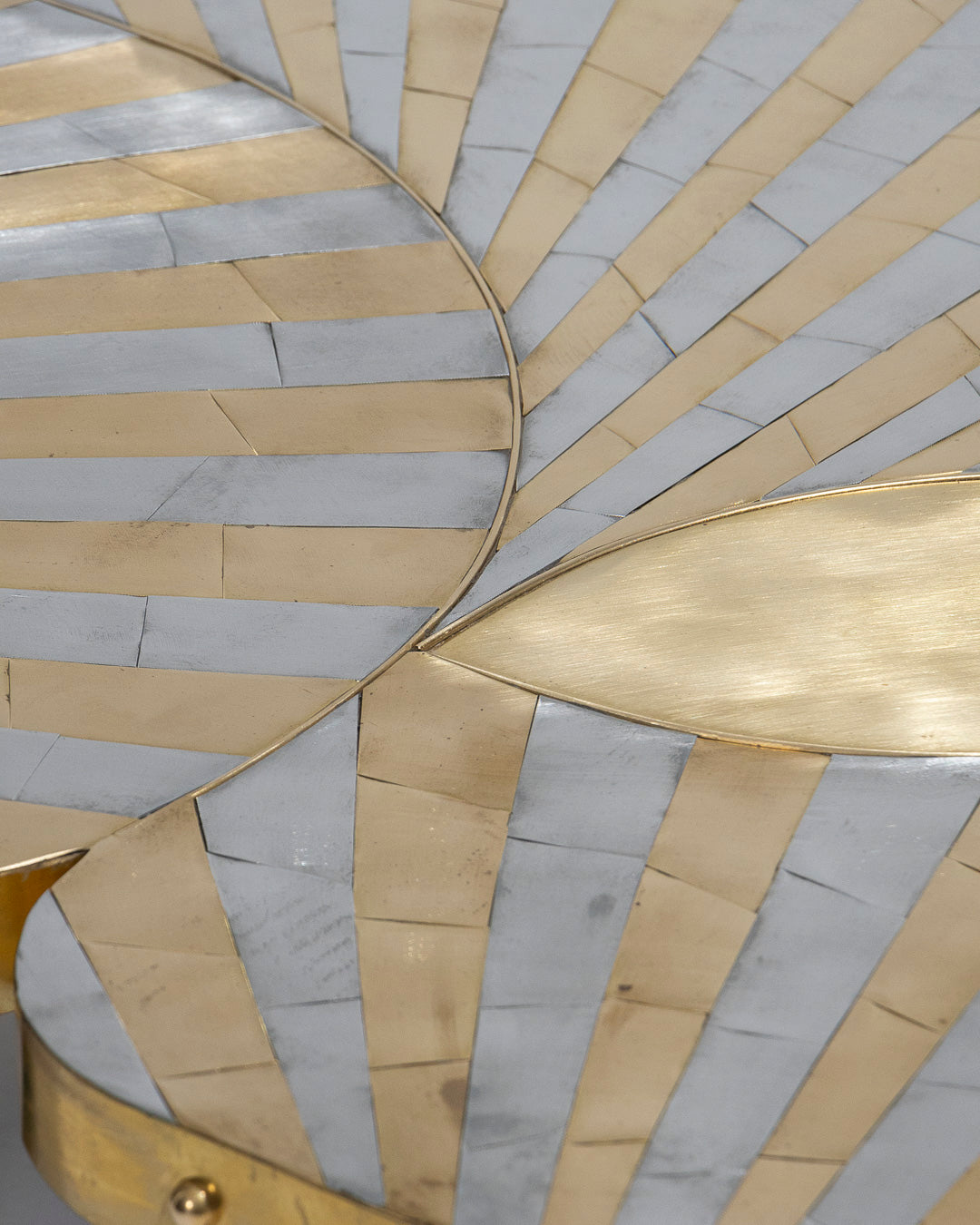 Zinc and brass coffee table, 1990s