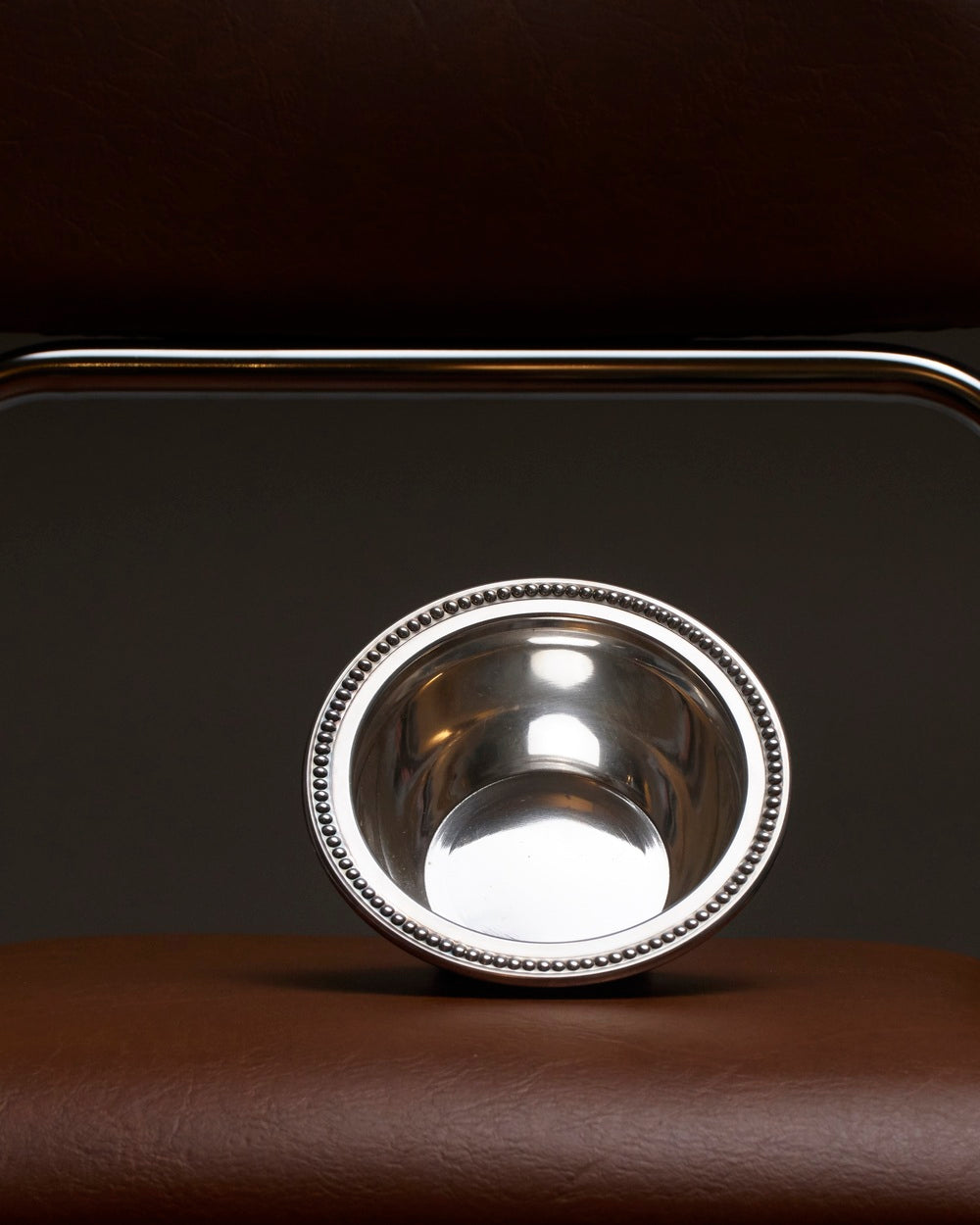 Silver-plated metal cup with silver torch, 1950s