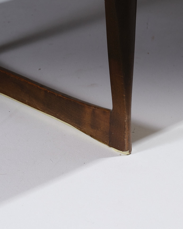 Scandinavian dark wood coffee table, 1960s