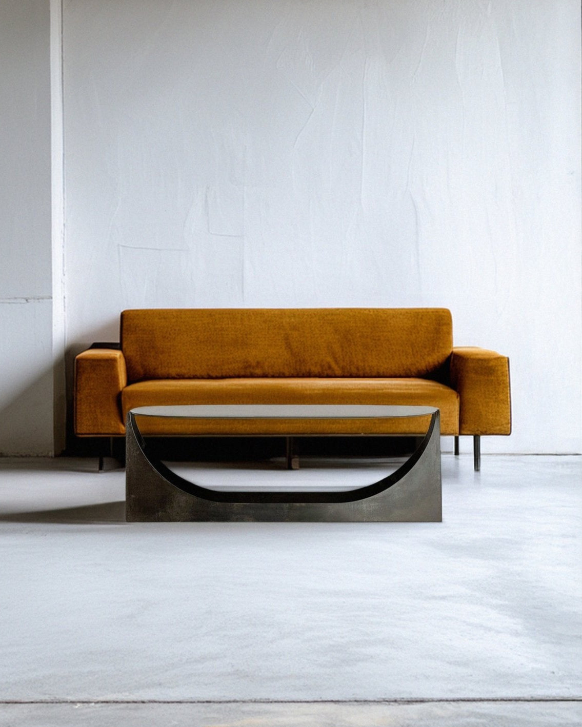 TABLE BASSE TANI EN ACIER NOIR