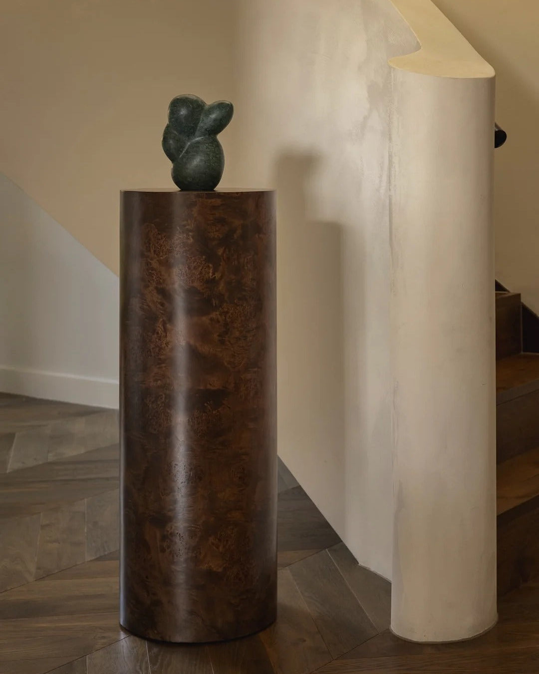 BURL WOOD SIDE TABLE