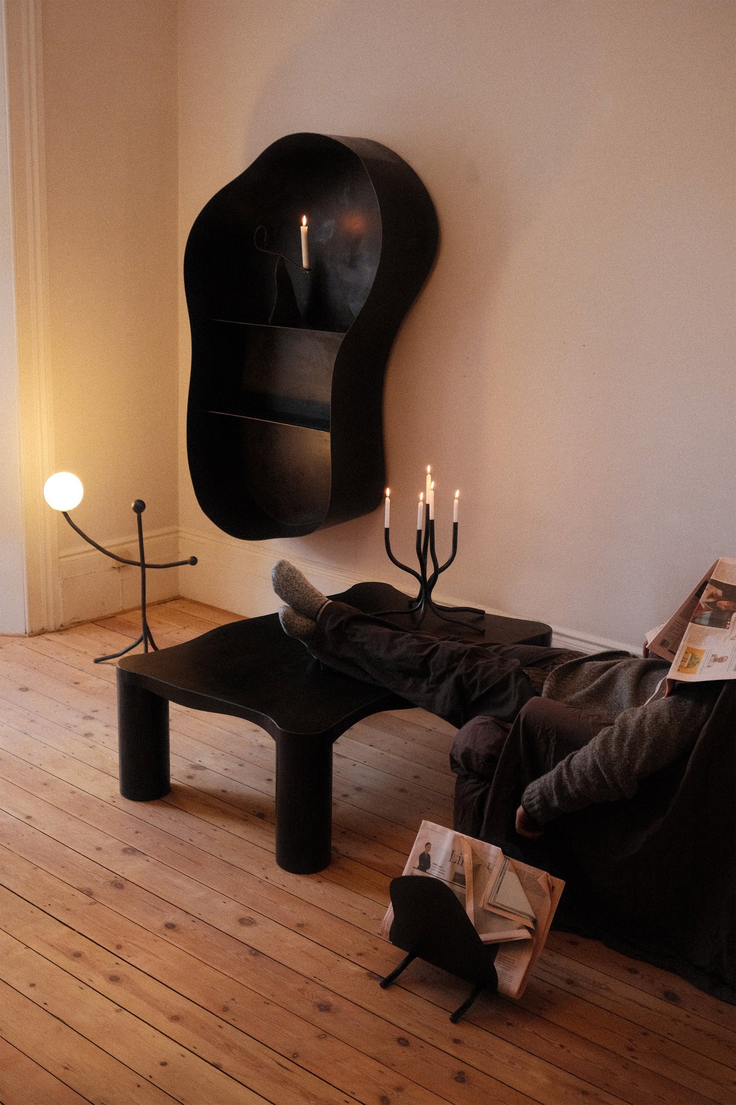 'NOT IN SERVICE' BLACK COFFEE TABLE