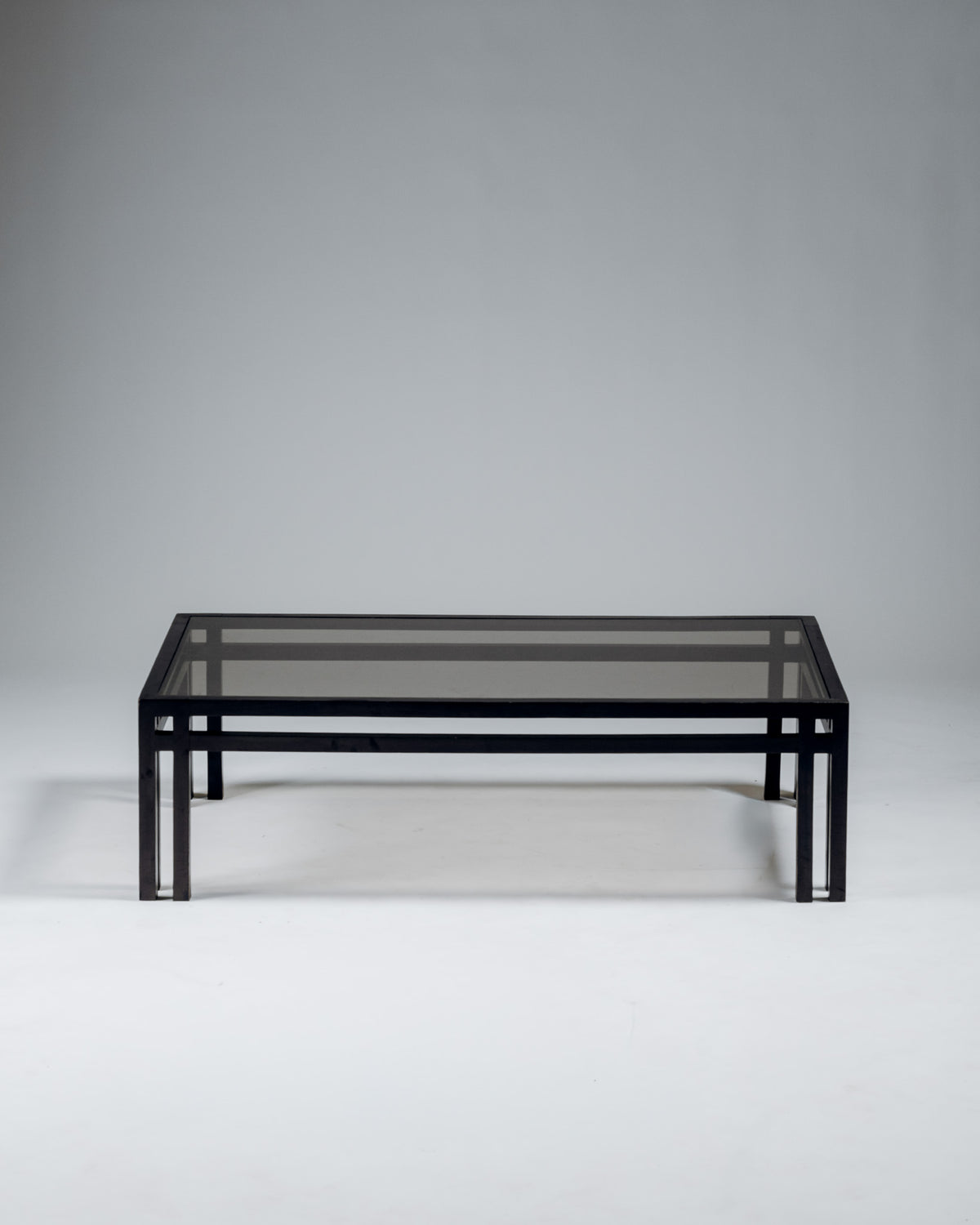 TABLE BASSE EN BOIS ET VERRE, JEAN-MICHEL WILMOTTE, GOVERNOR, 1970s
