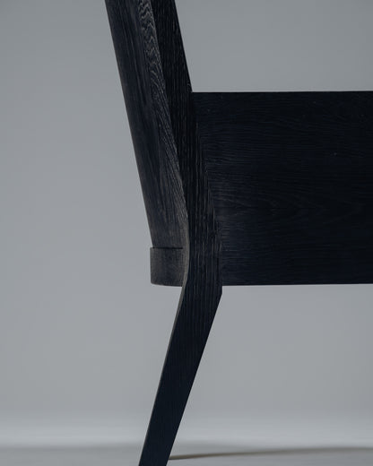 FAUTEUIL 'STALL' EN CHÊNE ET CUIR, CHRISTIAN LIAIGRE, 1990s