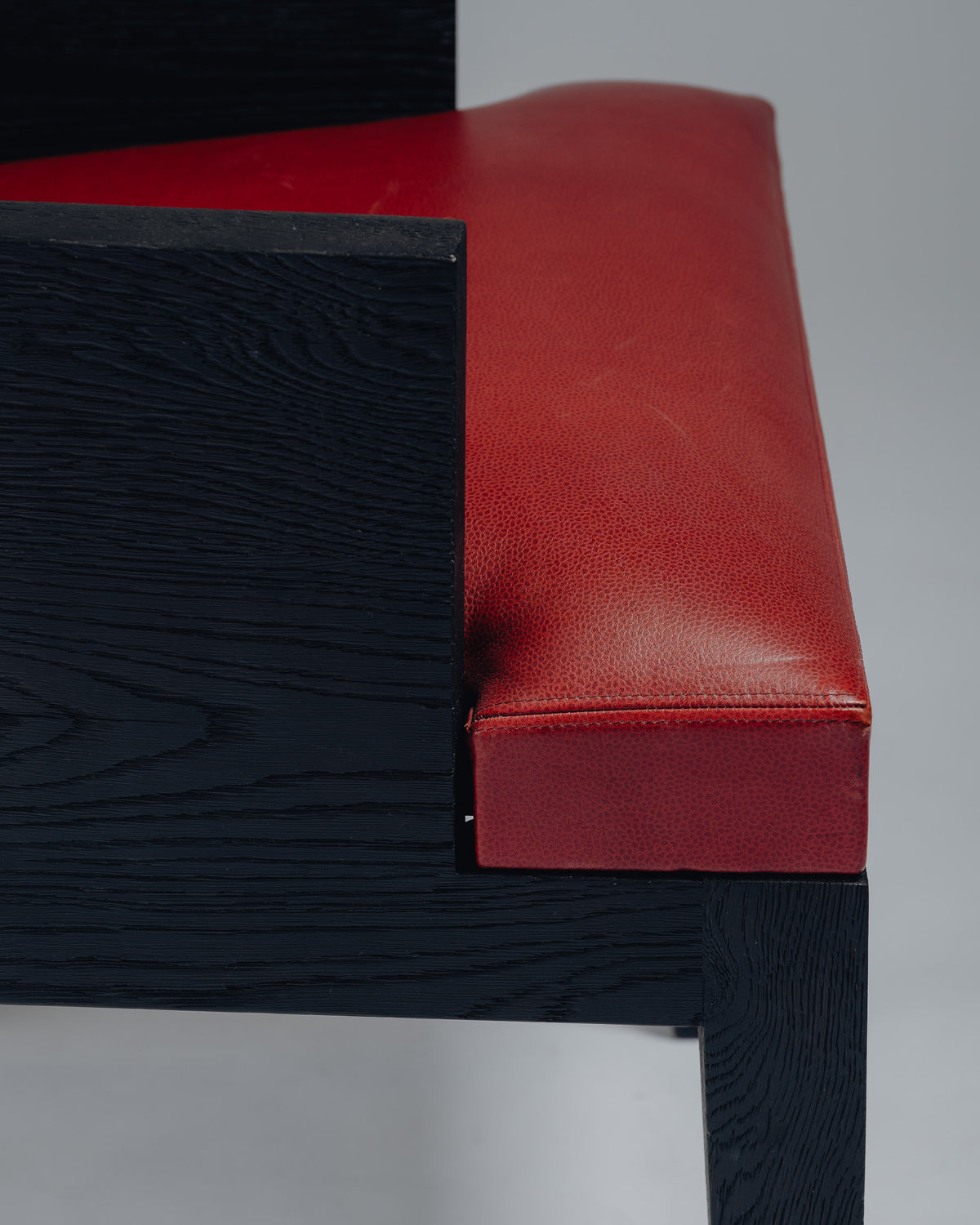 FAUTEUIL 'STALL' EN CHÊNE ET CUIR, CHRISTIAN LIAIGRE, 1990s