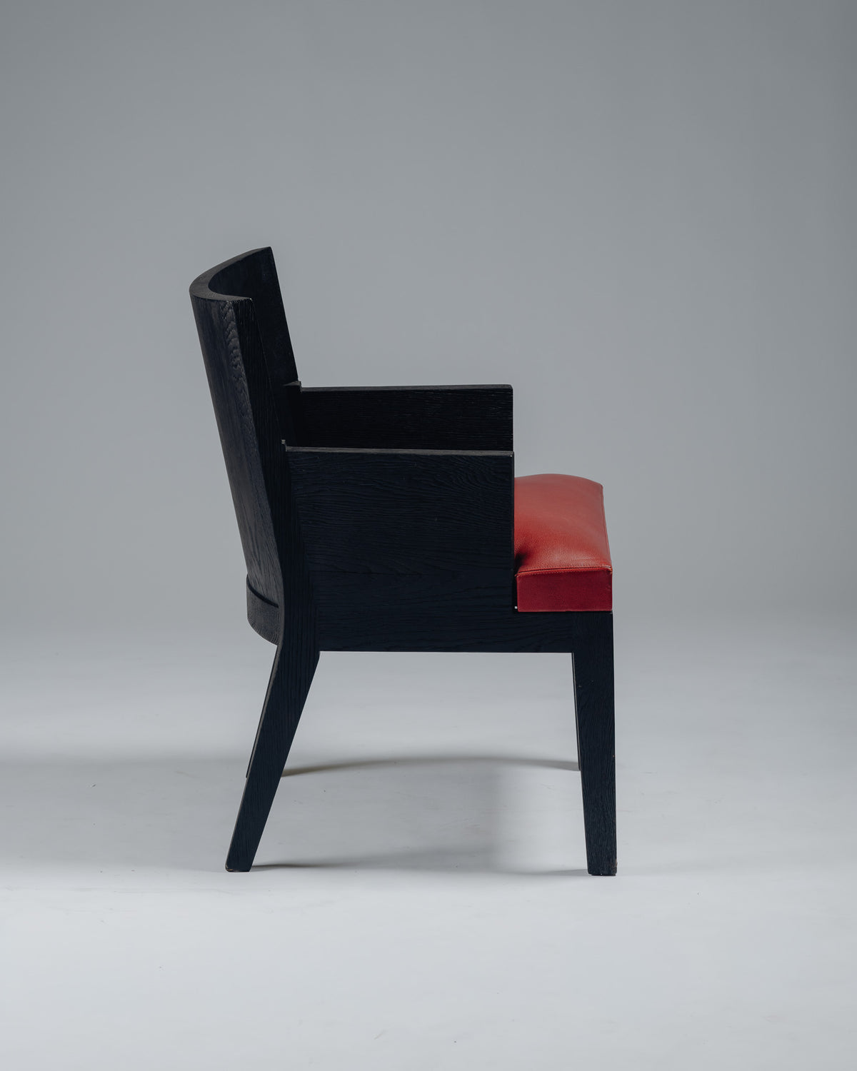 FAUTEUIL 'STALL' EN CHÊNE ET CUIR, CHRISTIAN LIAIGRE, 1990s