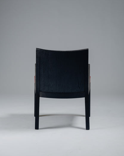 FAUTEUIL 'STALL' EN CHÊNE ET CUIR, CHRISTIAN LIAIGRE, 1990s
