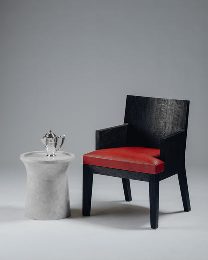 FAUTEUIL 'STALL' EN CHÊNE ET CUIR, CHRISTIAN LIAIGRE, 1990s