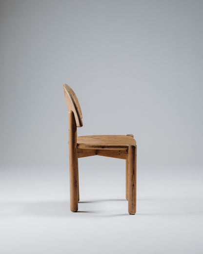 SET OF 4 PINE CHAIRS, RAINER DAUMILLER, SAVVÆRK, 1970s