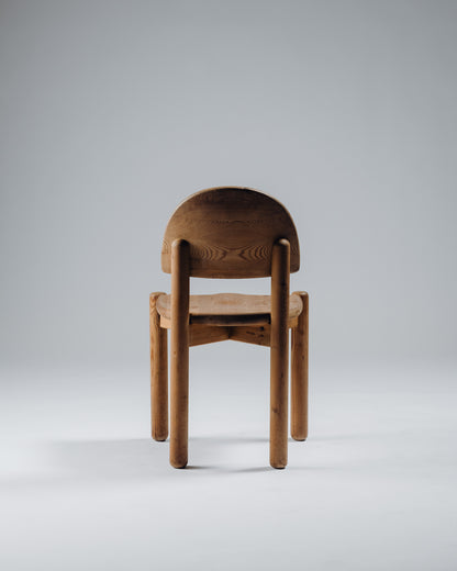SET OF 4 PINE CHAIRS, RAINER DAUMILLER, SAVVÆRK, 1970s