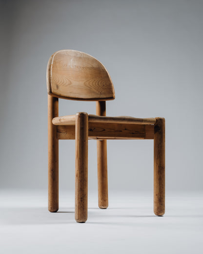 SET OF 4 PINE CHAIRS, RAINER DAUMILLER, SAVVÆRK, 1970s